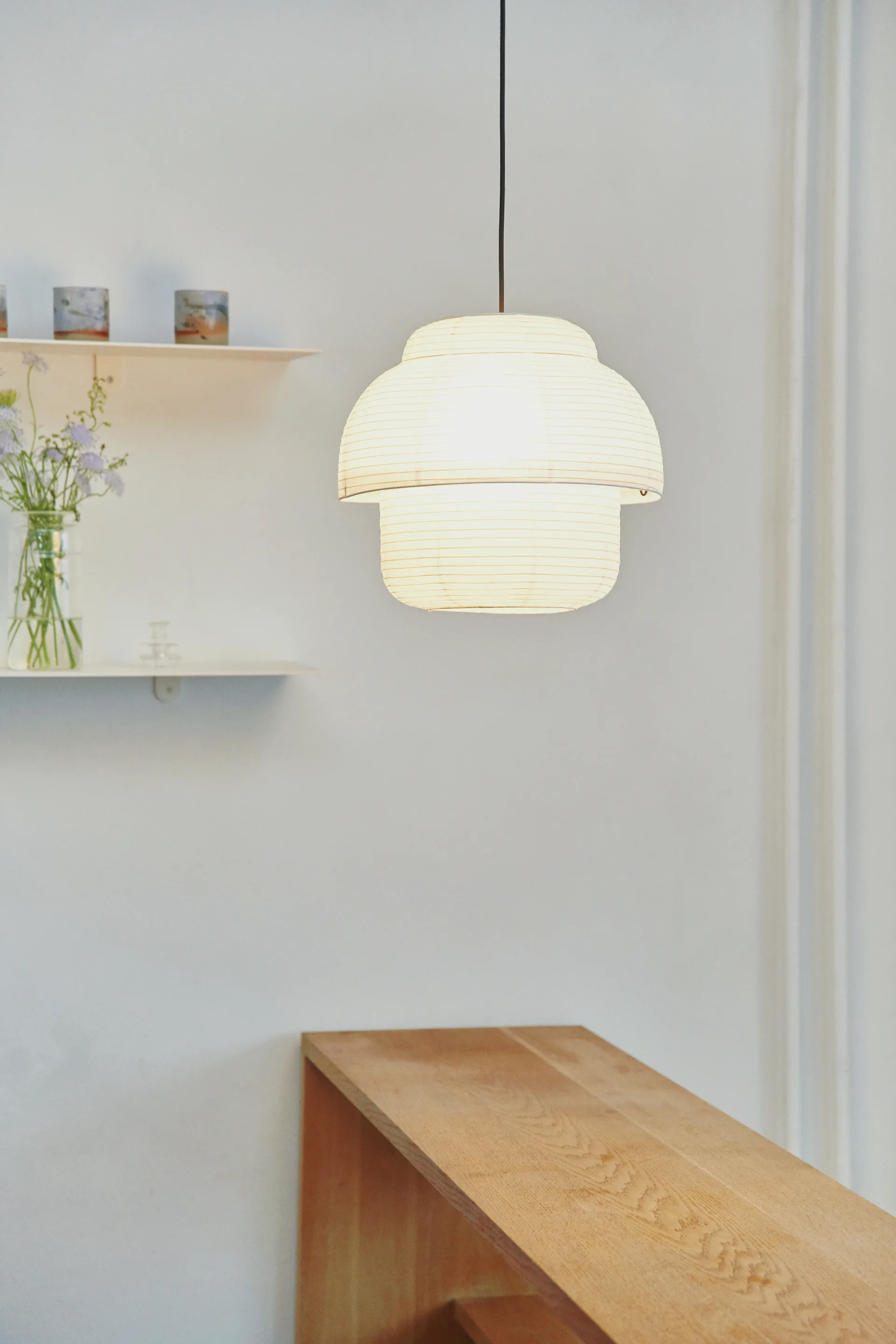 Papier Double pendel Ø40 cm, White Made By Hand