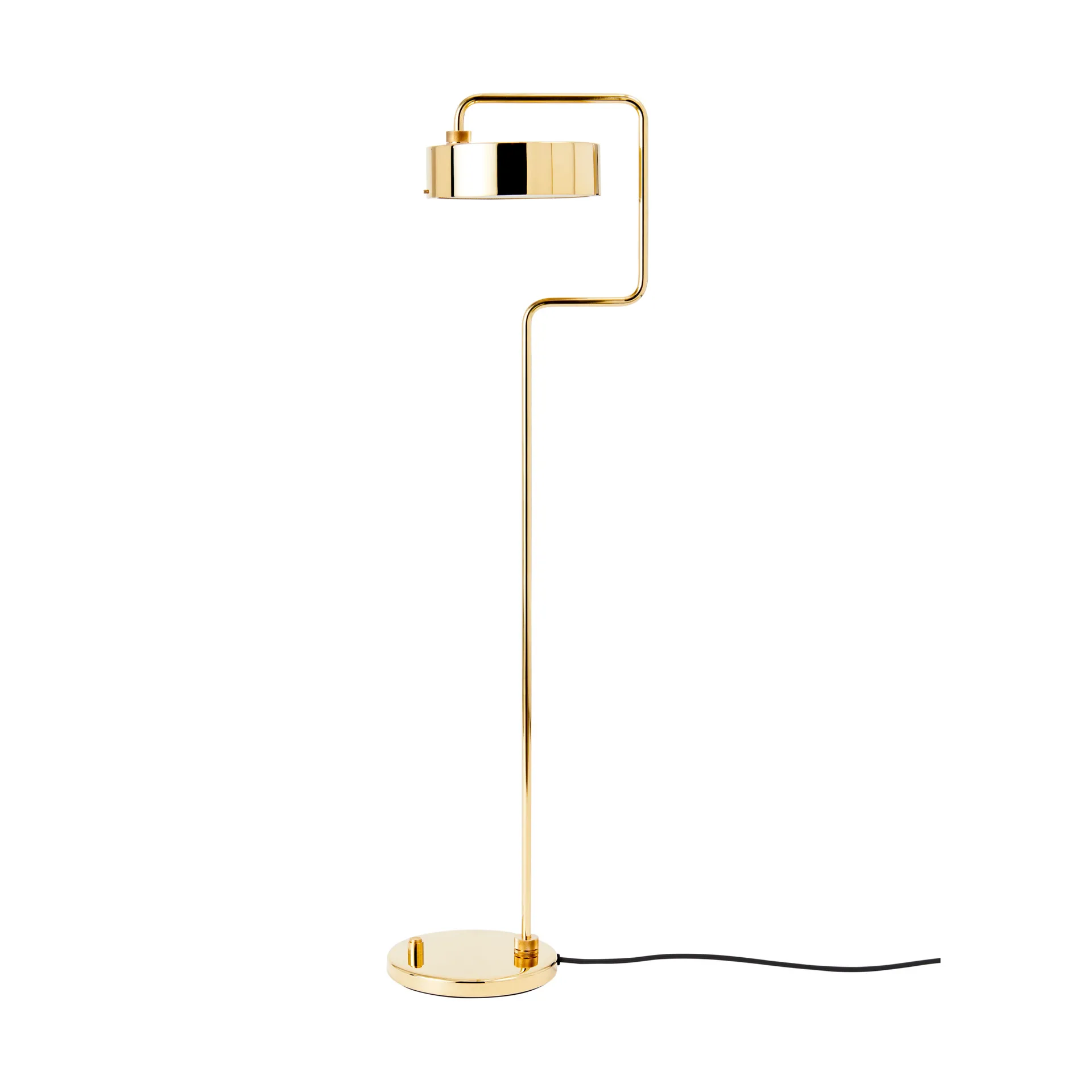 Petite Machine gulvlampe, Polished brass Made By Hand
