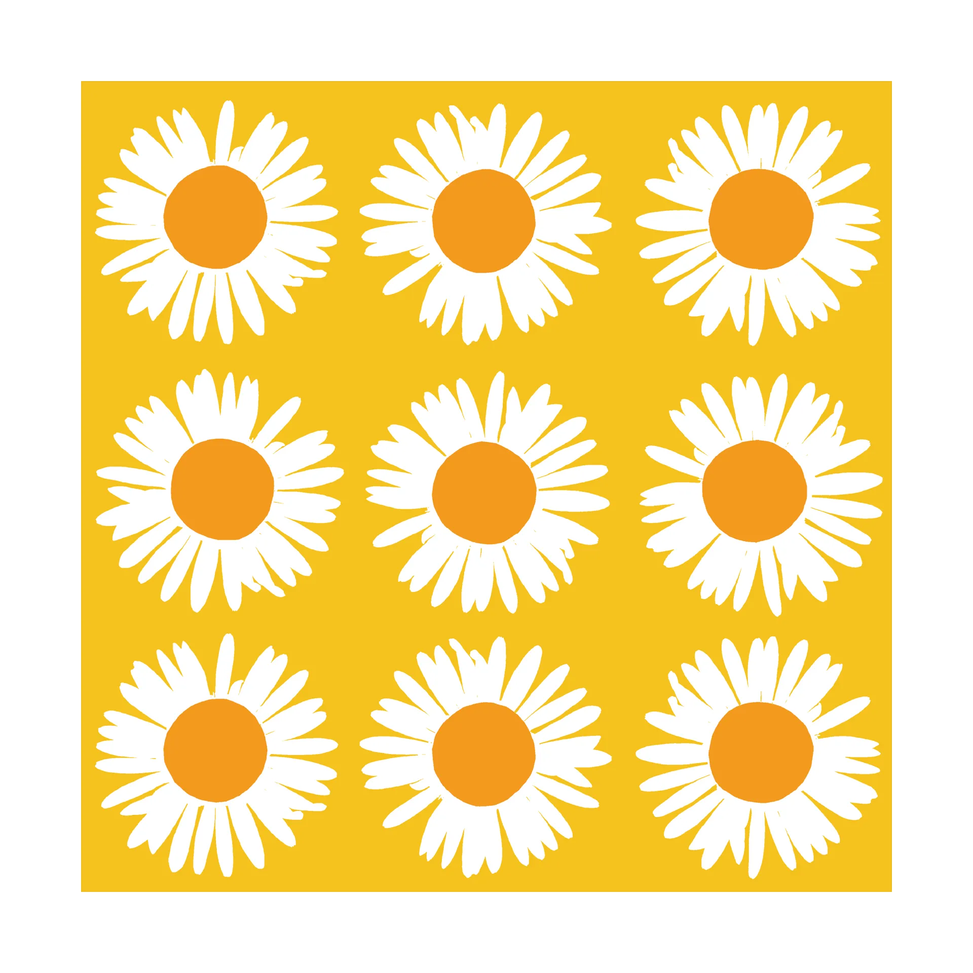 Auringonkukka serviett 33x33 cm 20-pk, Yellow Marimekko