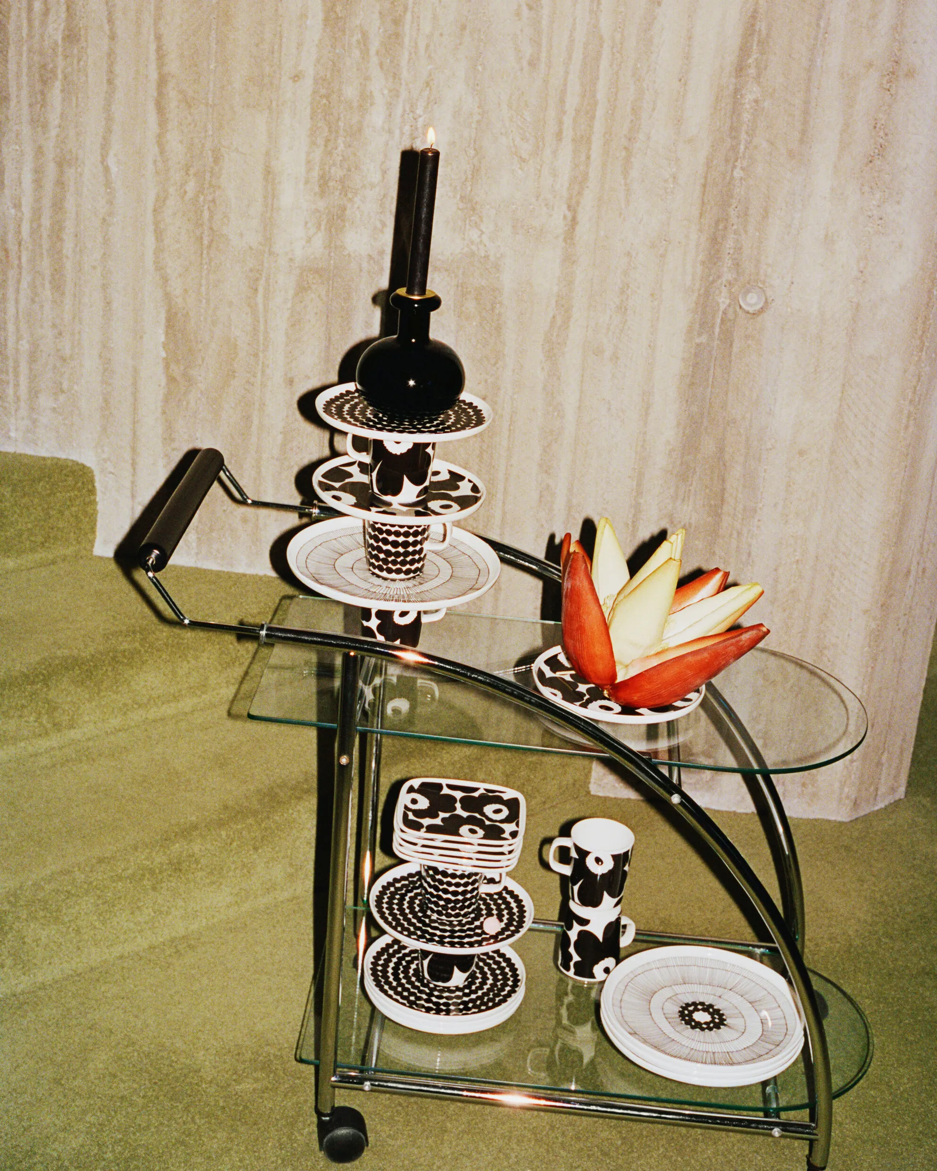 Butticula lysestake Ø12,5 cm, Black Marimekko