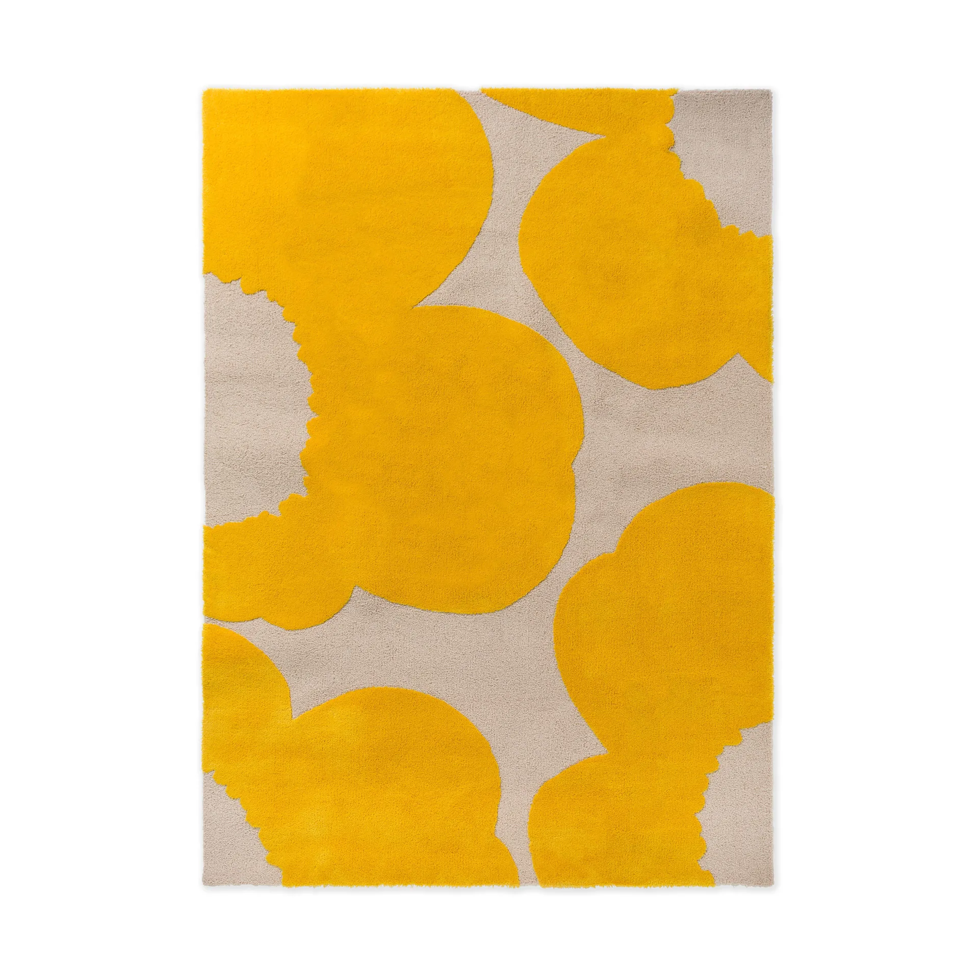 Iso Unikko ullteppe, Yellow, 140x200 cm Marimekko