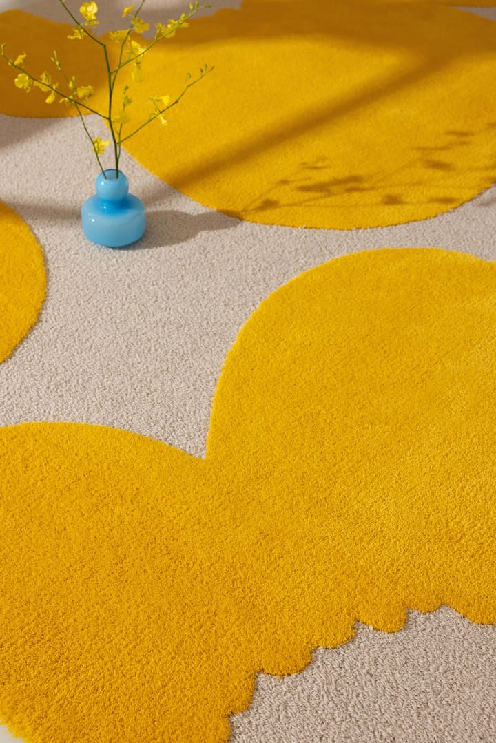 Iso Unikko ullteppe, Yellow, 140x200 cm Marimekko
