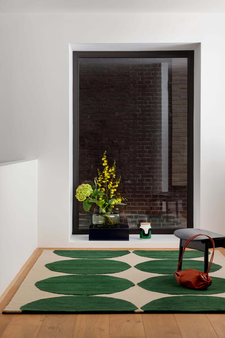 Isot Kvitet ullteppe, Green, 170x240 cm Marimekko