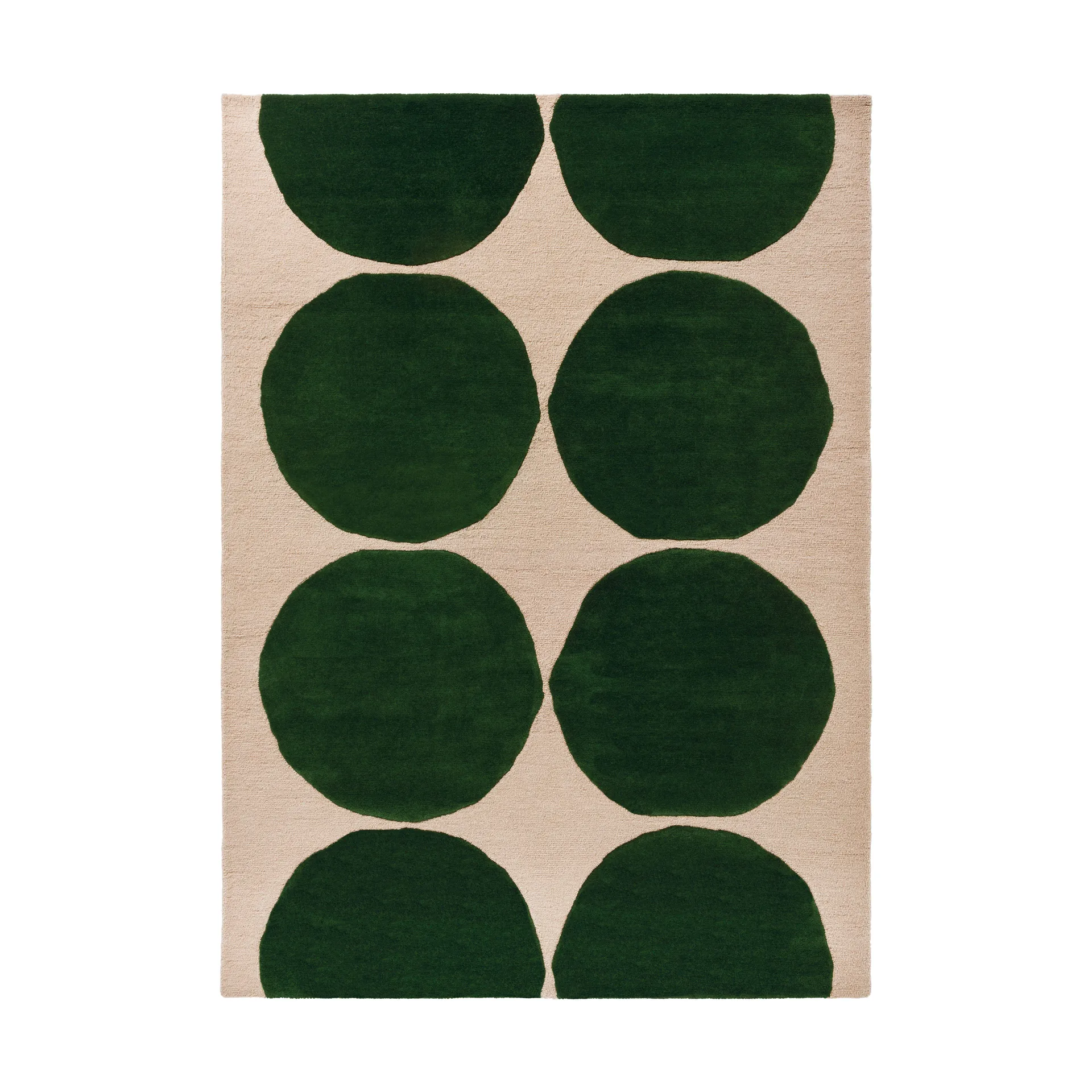 Isot Kvitet ullteppe, Green, 200x280 cm Marimekko