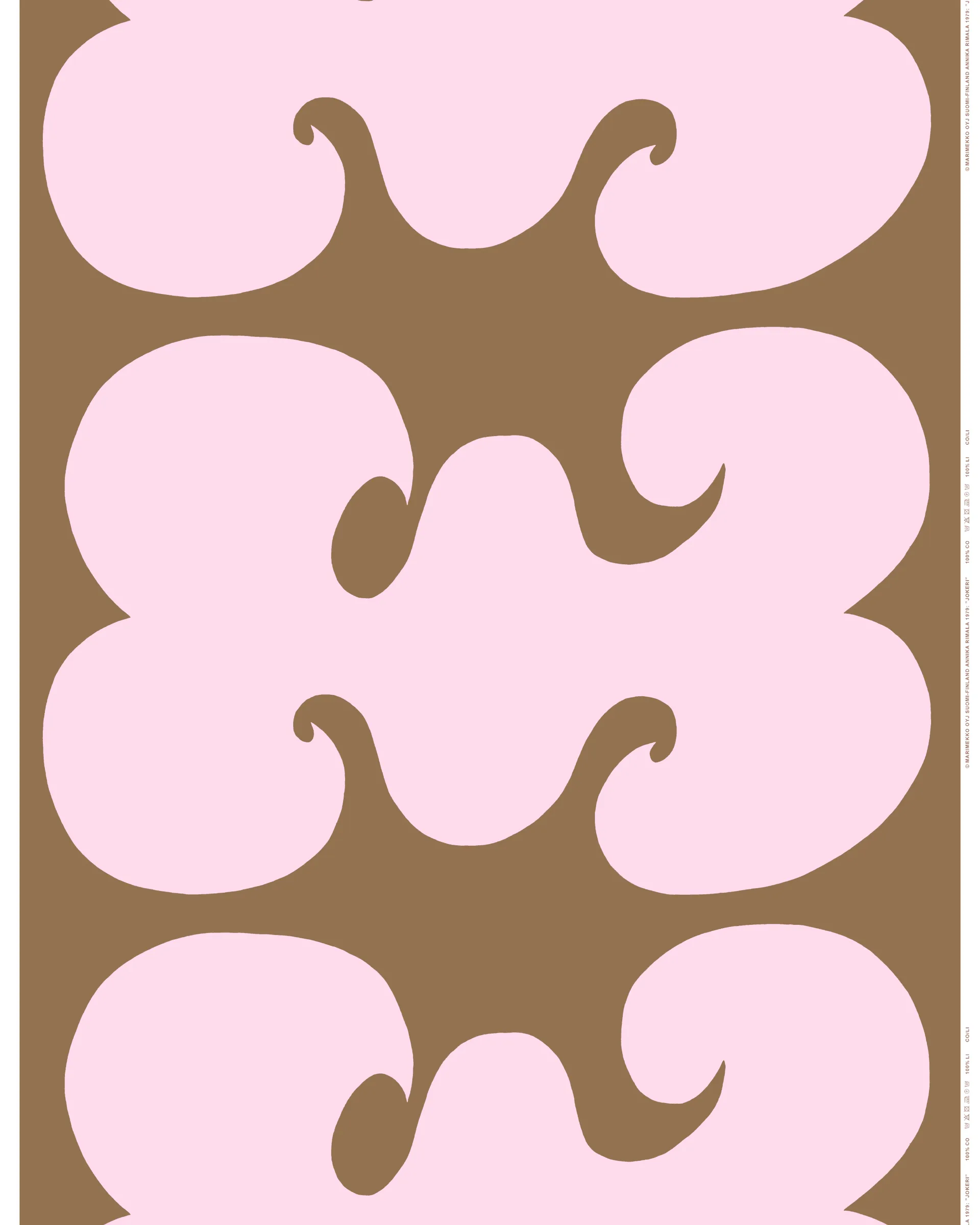 Jokeri stoff, Rosa-brun Marimekko