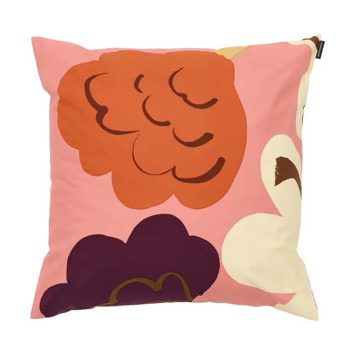 Kukasta Kukkaan putetrekk - Pink-off white-plomme-terrakotta, 50x50 cm - Marimekko