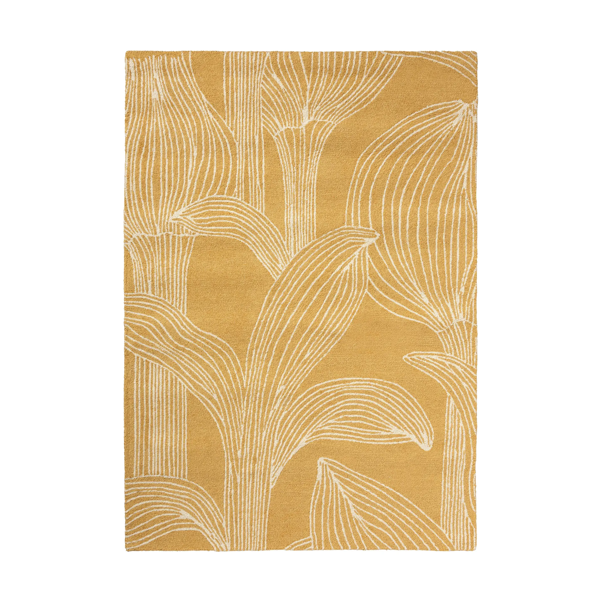 Kukat puhkeavat teppe outdoor, Straw, 160x230 cm Marimekko