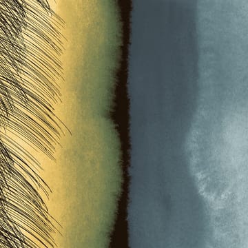 Kuuskajaskari stoff - grått-gult-svart - Marimekko