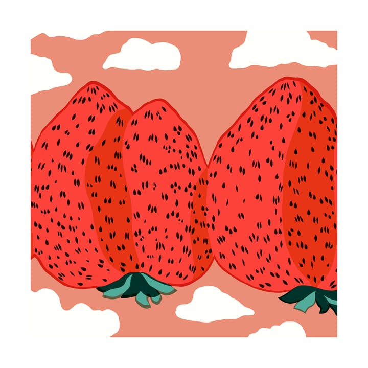 Mansikkavuoret serviett 33 x 33 cm 20-pk - Red - Marimekko