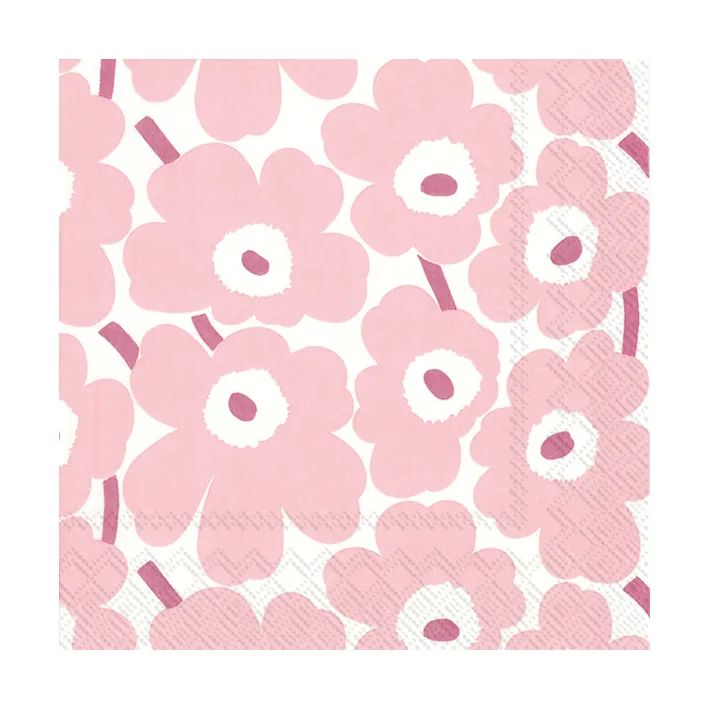 Mini Unikko serviett 20-pk, Light Rose Marimekko