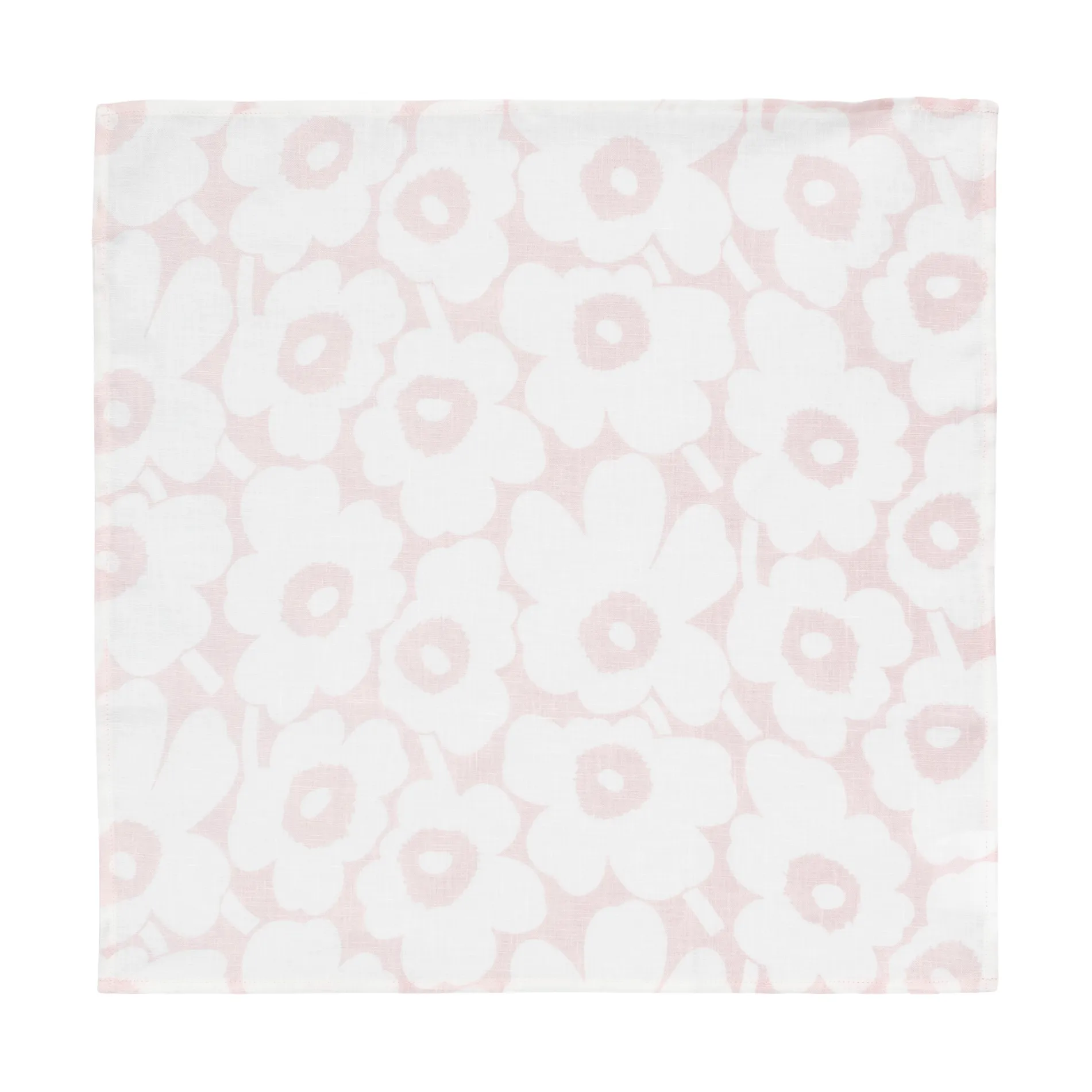 Mini unikko tøyserviett 43x43 cm, White-pink Marimekko