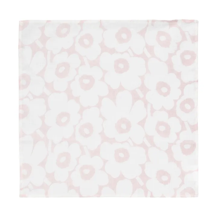 Mini unikko tøyserviett 43x43 cm - White-pink - Marimekko