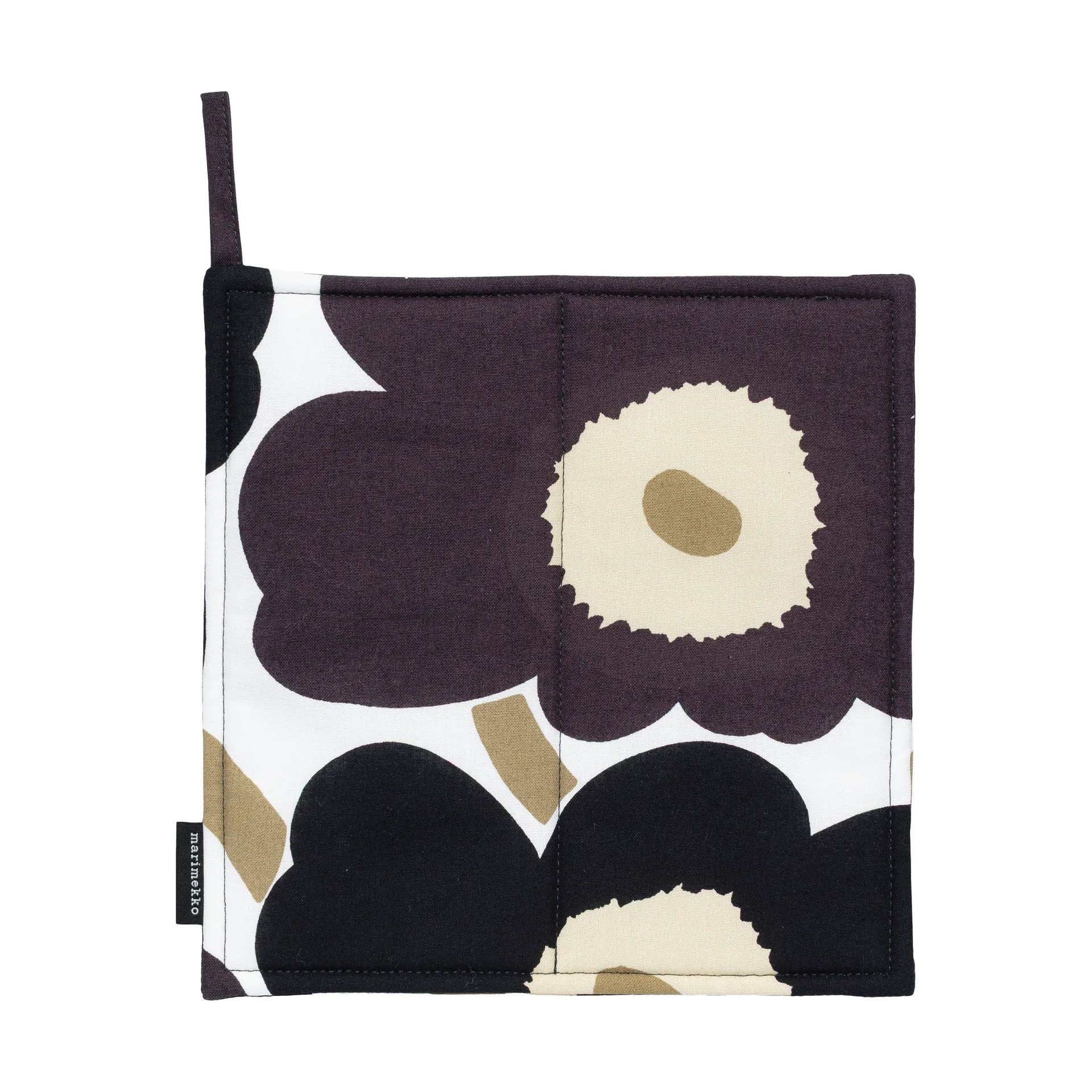 Pieni Unikko gryteklut 21,5x21,5 cm, White-dark grey-beige Marimekko