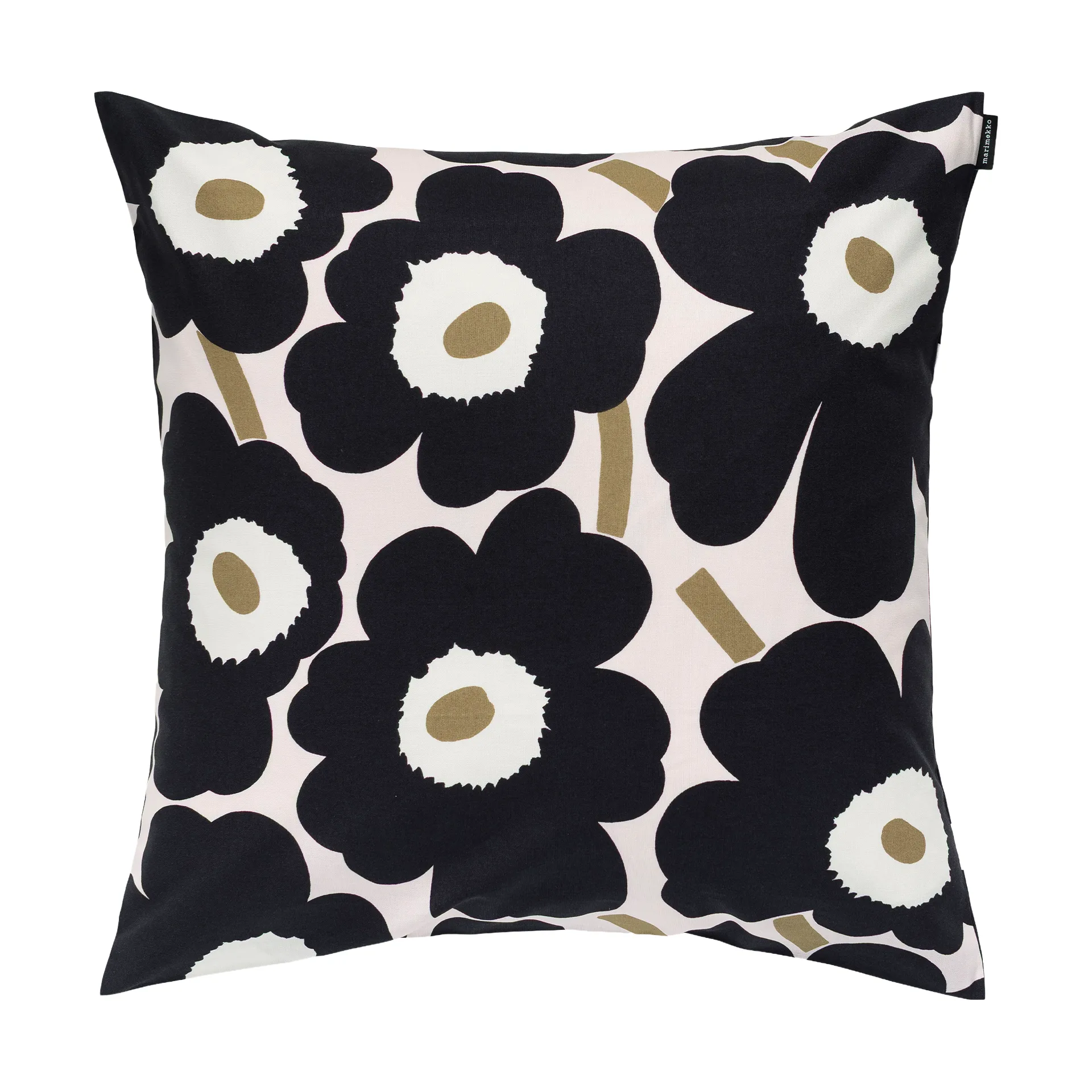 Pieni unikko putetrekk 50x50 cm, Pink-charcoal-light brown Marimekko