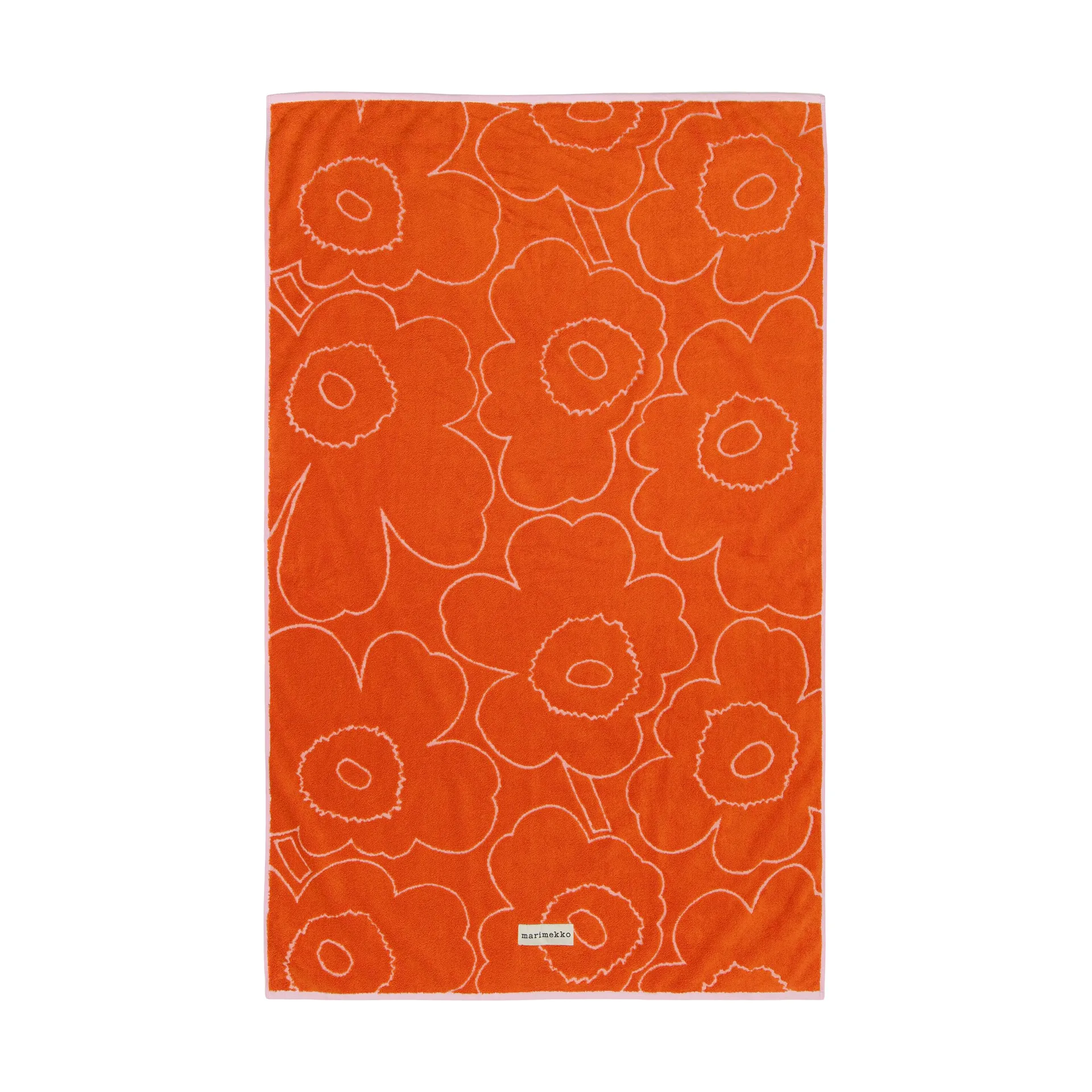 Piirto Unikko badehåndkle 100x160 cm, Burnt orange-pink Marimekko