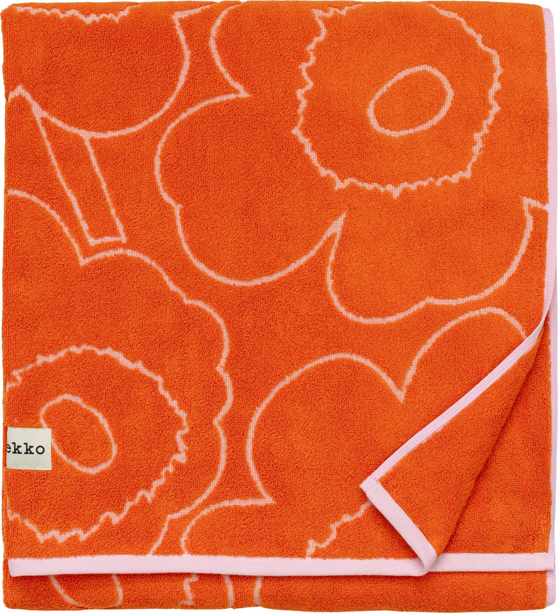 Piirto Unikko badehåndkle 100x160 cm, Burnt orange-pink Marimekko