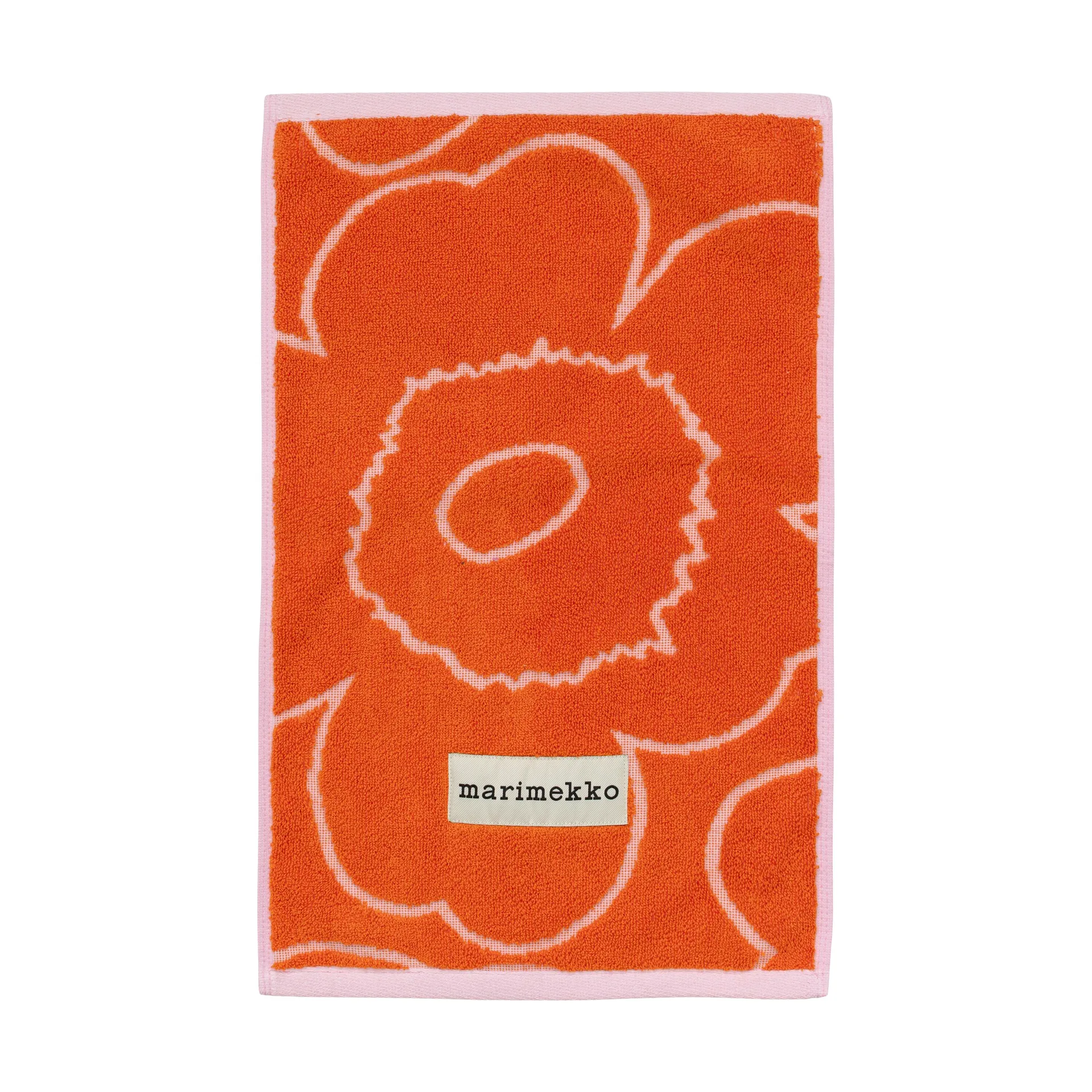 Piirto Unikko gjestehåndkle 30x50 cm, Burnt orange-pink Marimekko