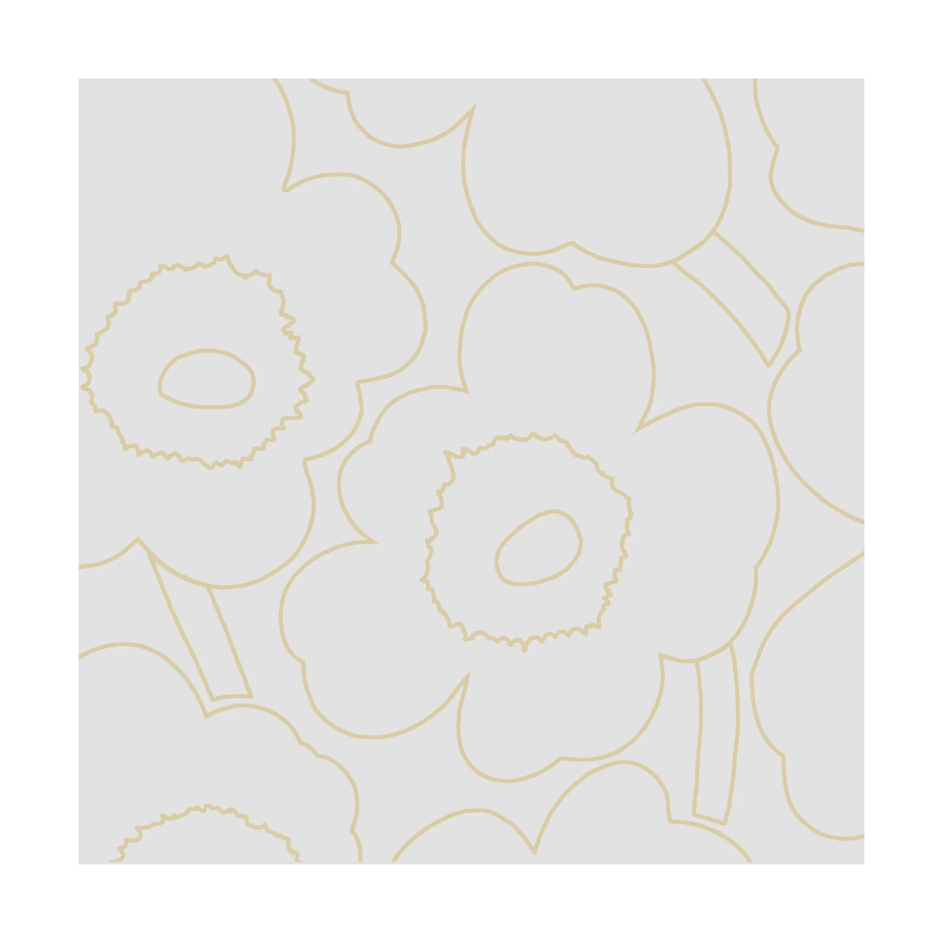 Piirto Unikko serviett 33x33 cm 20-pk, Cream Gold Marimekko
