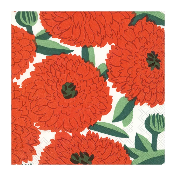 Primavera serviett 33 x 33 cm 20-pk, Rød Marimekko