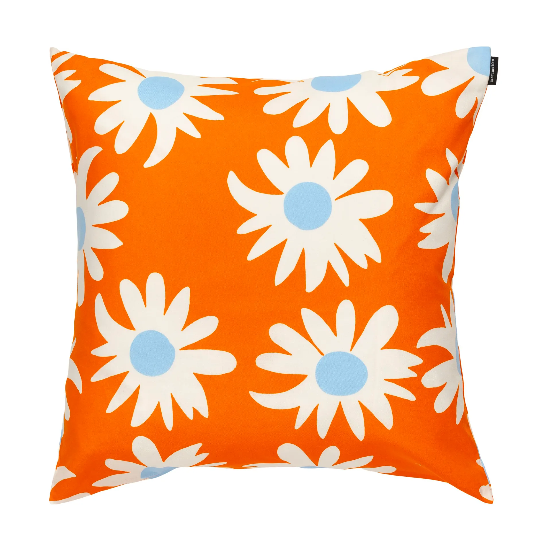 Rakastaa ei rakasta putetrekk 50x50 cm, Orange-Off-white-light blue Marimekko