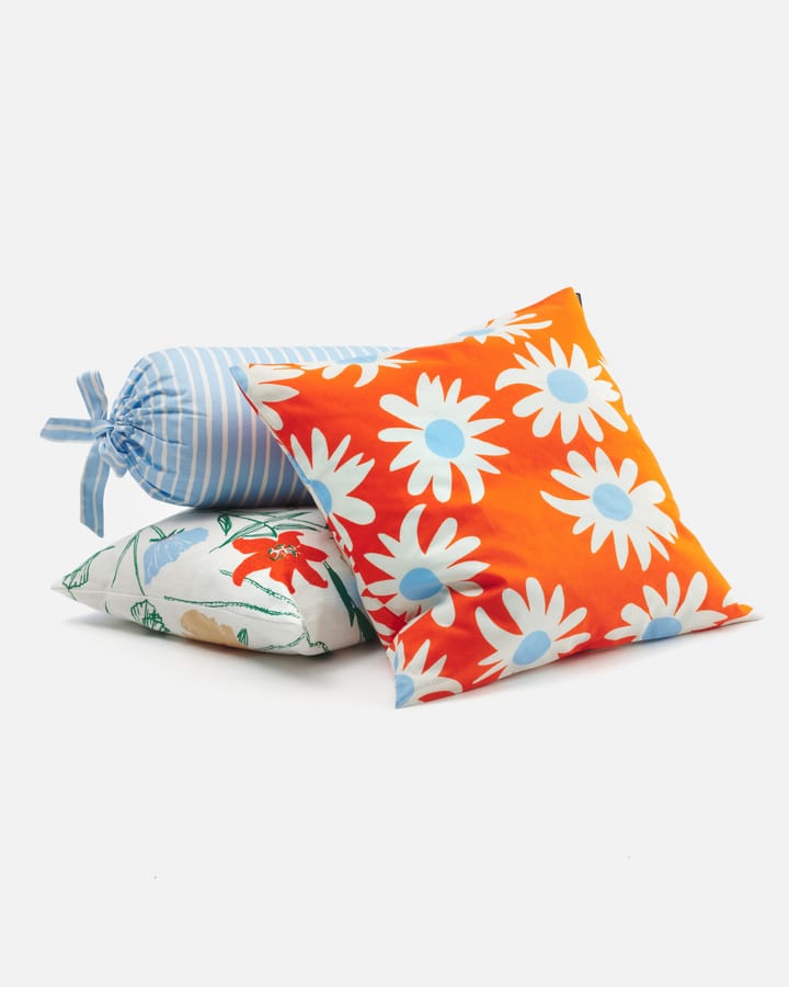 Rakastaa ei rakasta putetrekk 50x50 cm, Orange-Off-white-light blue Marimekko