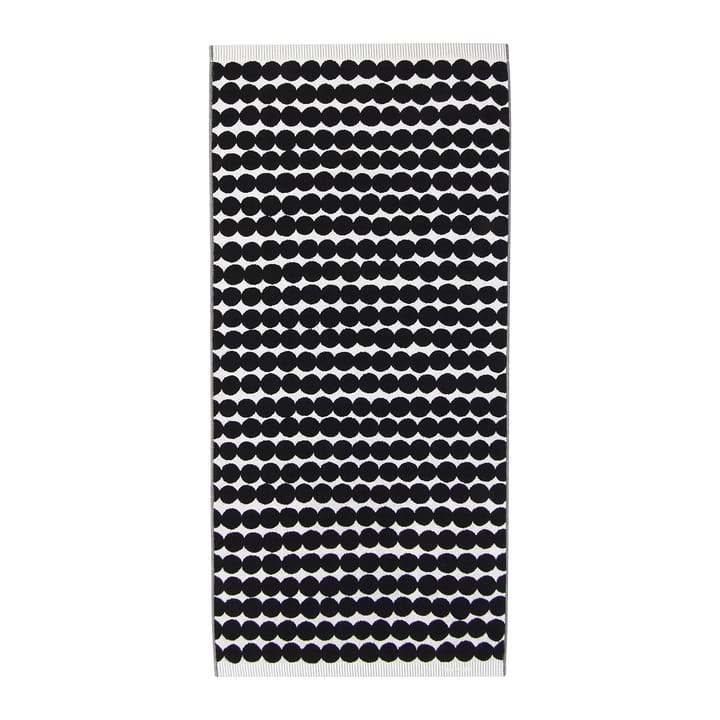 Räsymatto håndkle svart - Badehåndkle 70x150 cm - Marimekko