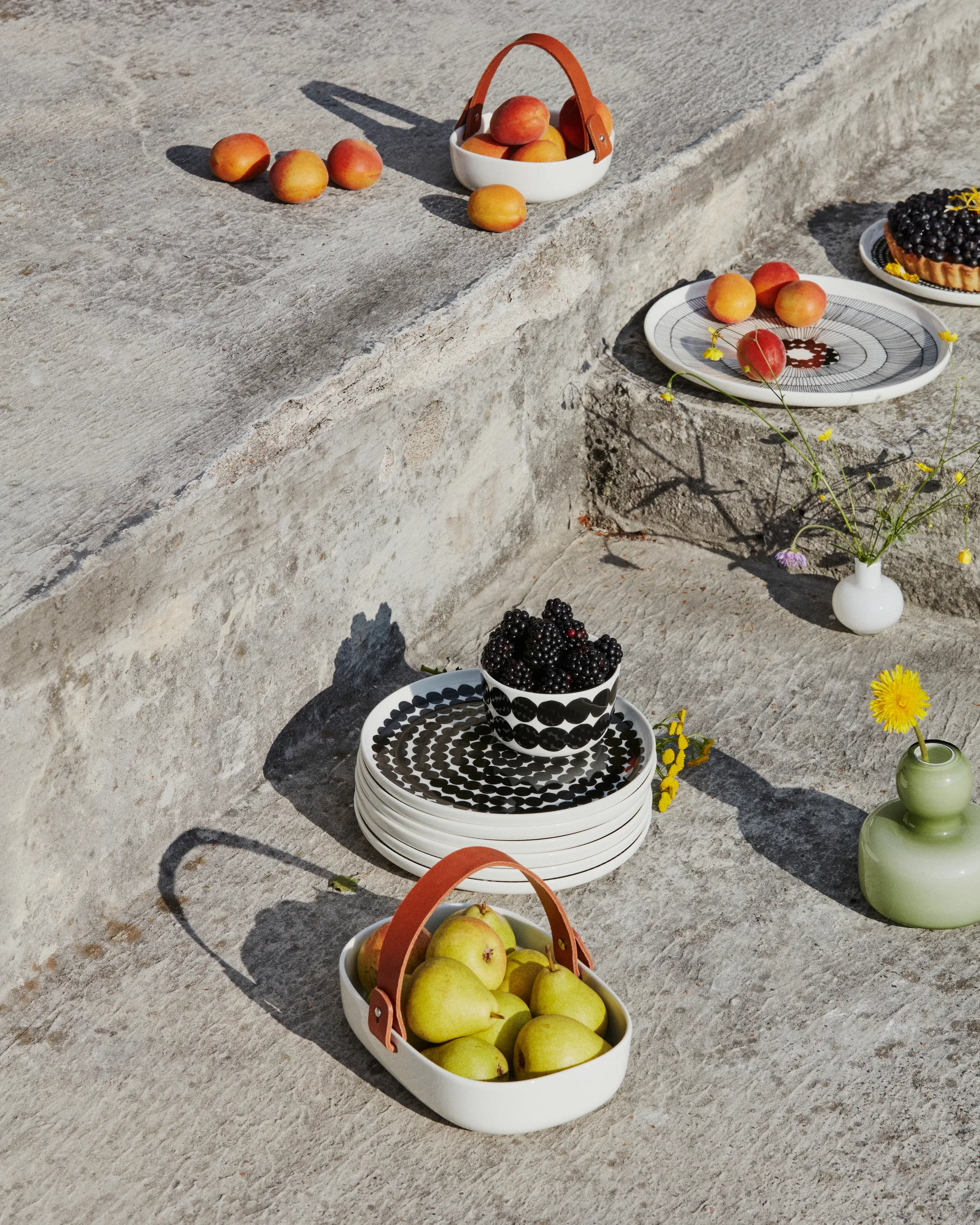 Räsymatto tallerken 20 cm, 6-pk sort-hvit Marimekko