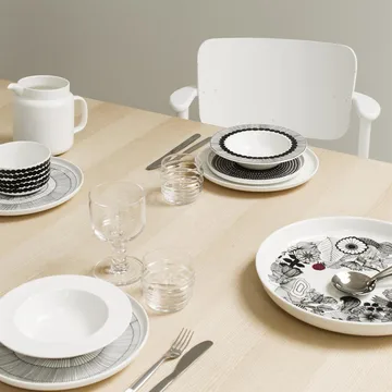 Räsymatto tallerken 20 cm 6-pksort små prikker - Marimekko