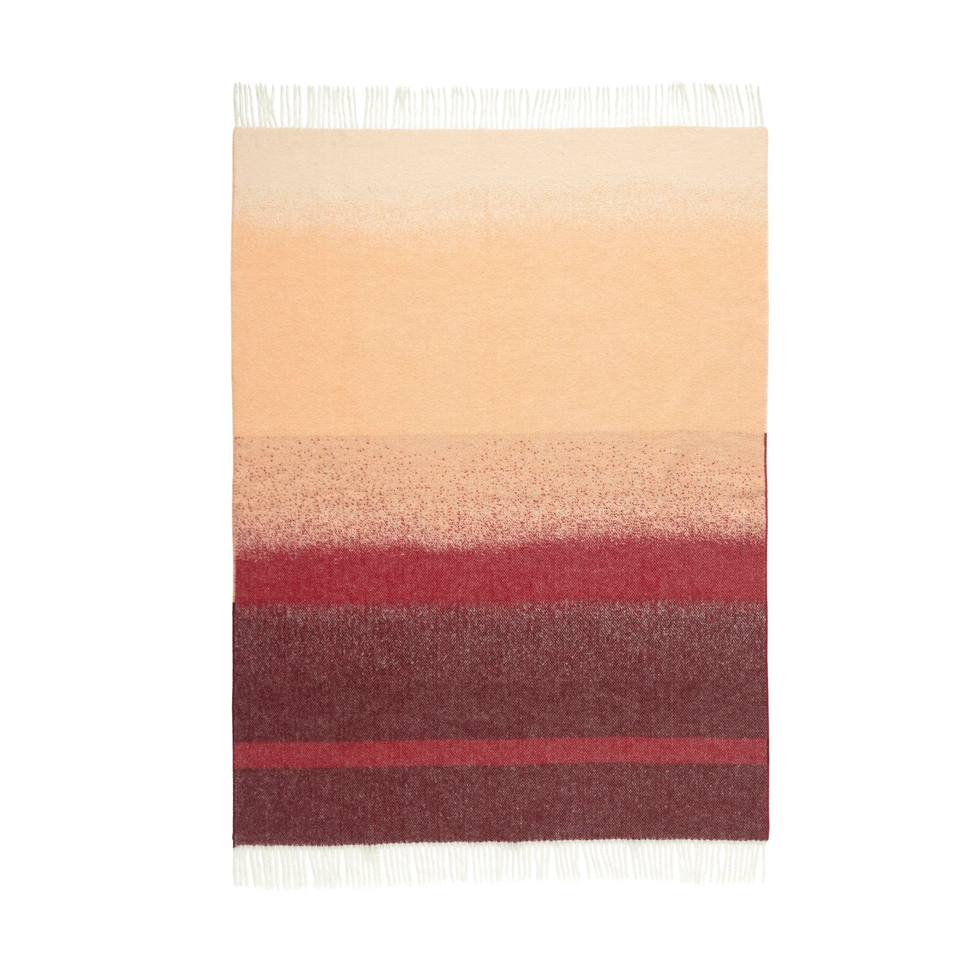 Selänne pledd 130x170 cm, Burgundy-off white, peach Marimekko