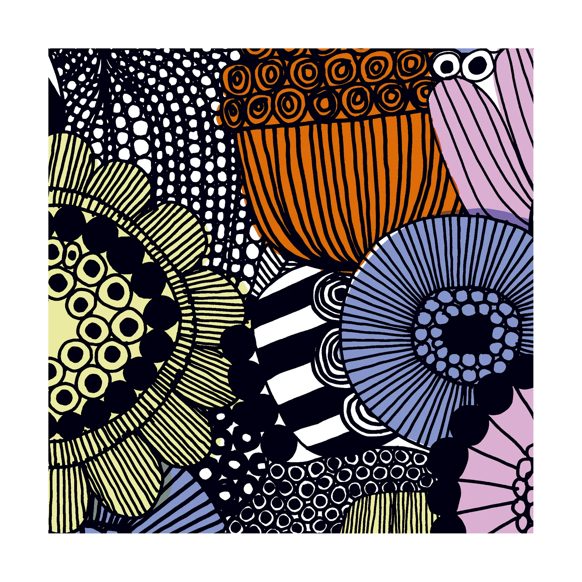 Siirtolapuutarha serviett 33x33 cm 20-pk, Pink-Lilac Marimekko
