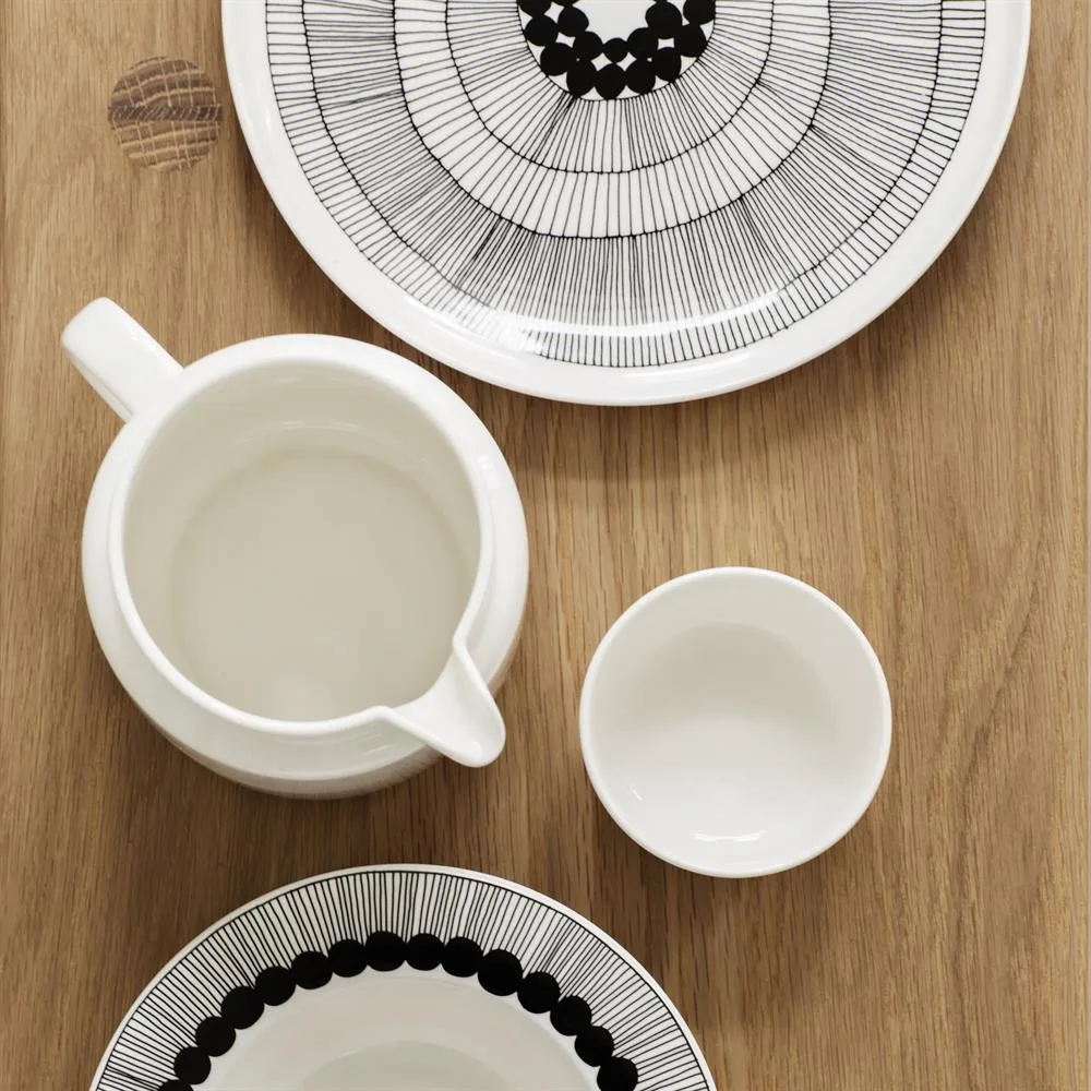Siirtolapuutarha tallerken Ø 25 cm, 6-pk sort-hvit,  Marimekko