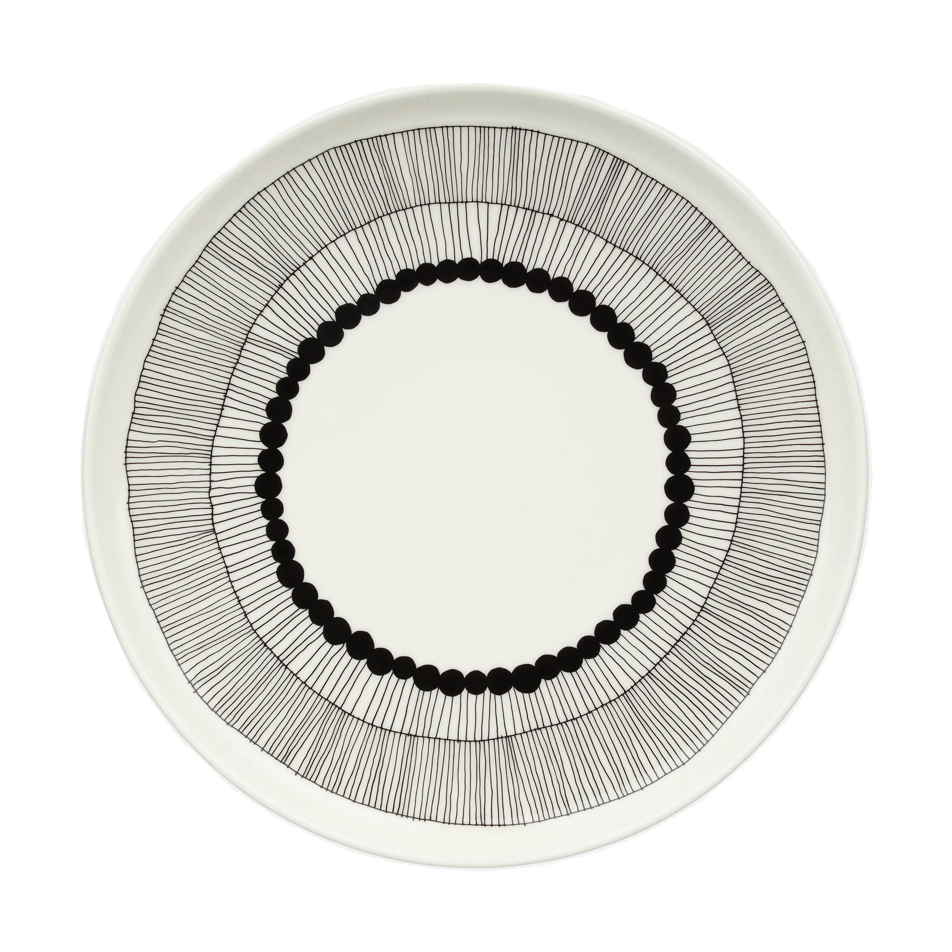 Siirtolapuutarha tallerken Ø 25 cm, White-black Marimekko