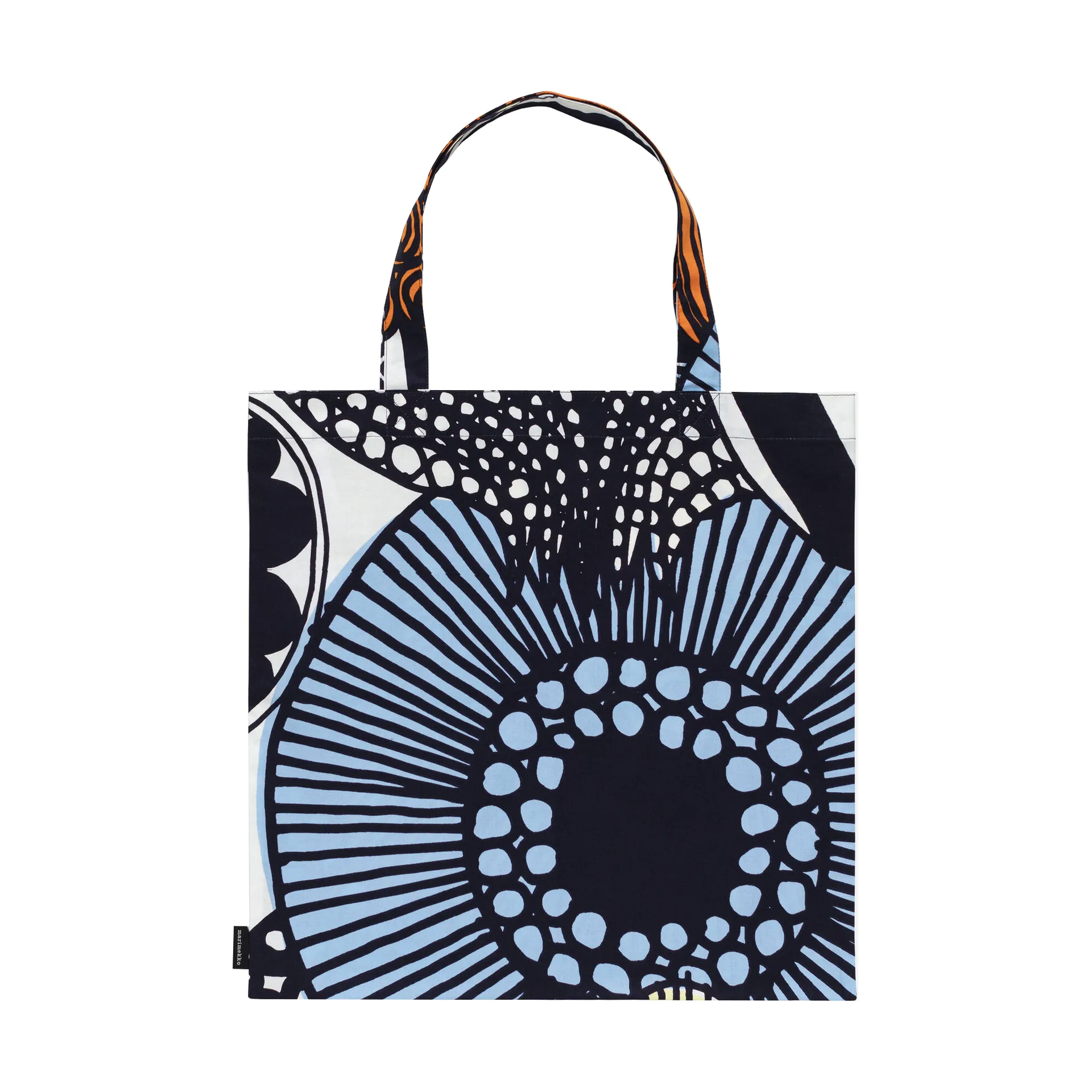 Siirtolapuutarha veske 43x44 cm, White-yellow-orange-light blue Marimekko
