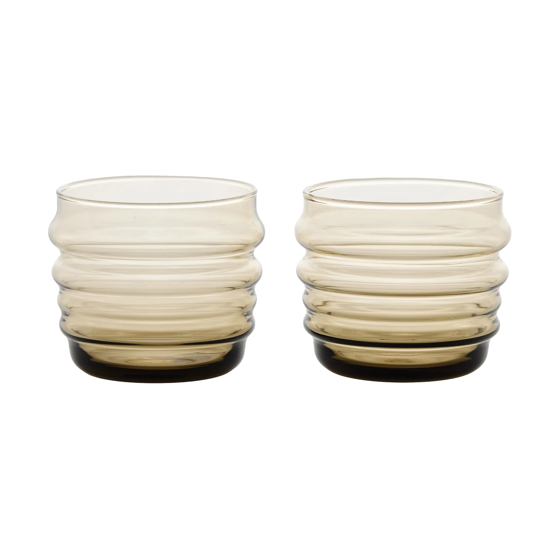 Sukat Makkaralla glass 2-pk, Brown, 20 cl Marimekko