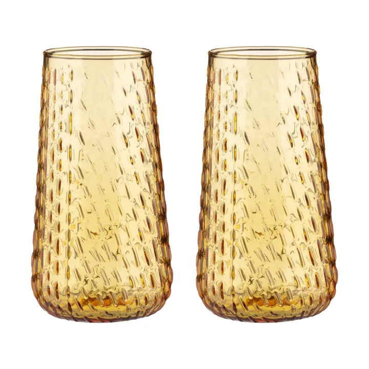 Syksy long tumbler glass 2-pakning - Honey - Marimekko