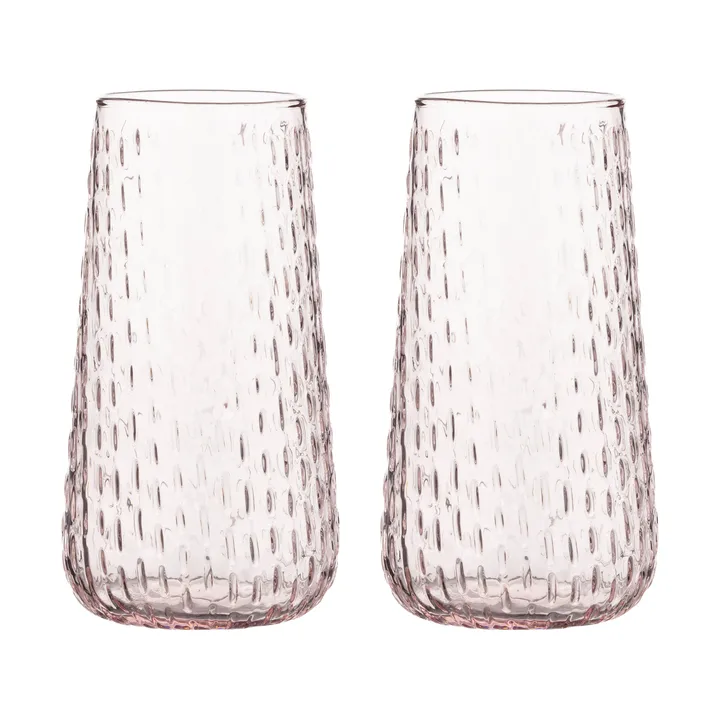 Syksy long tumbler glass 2-pakning - Light pink - Marimekko