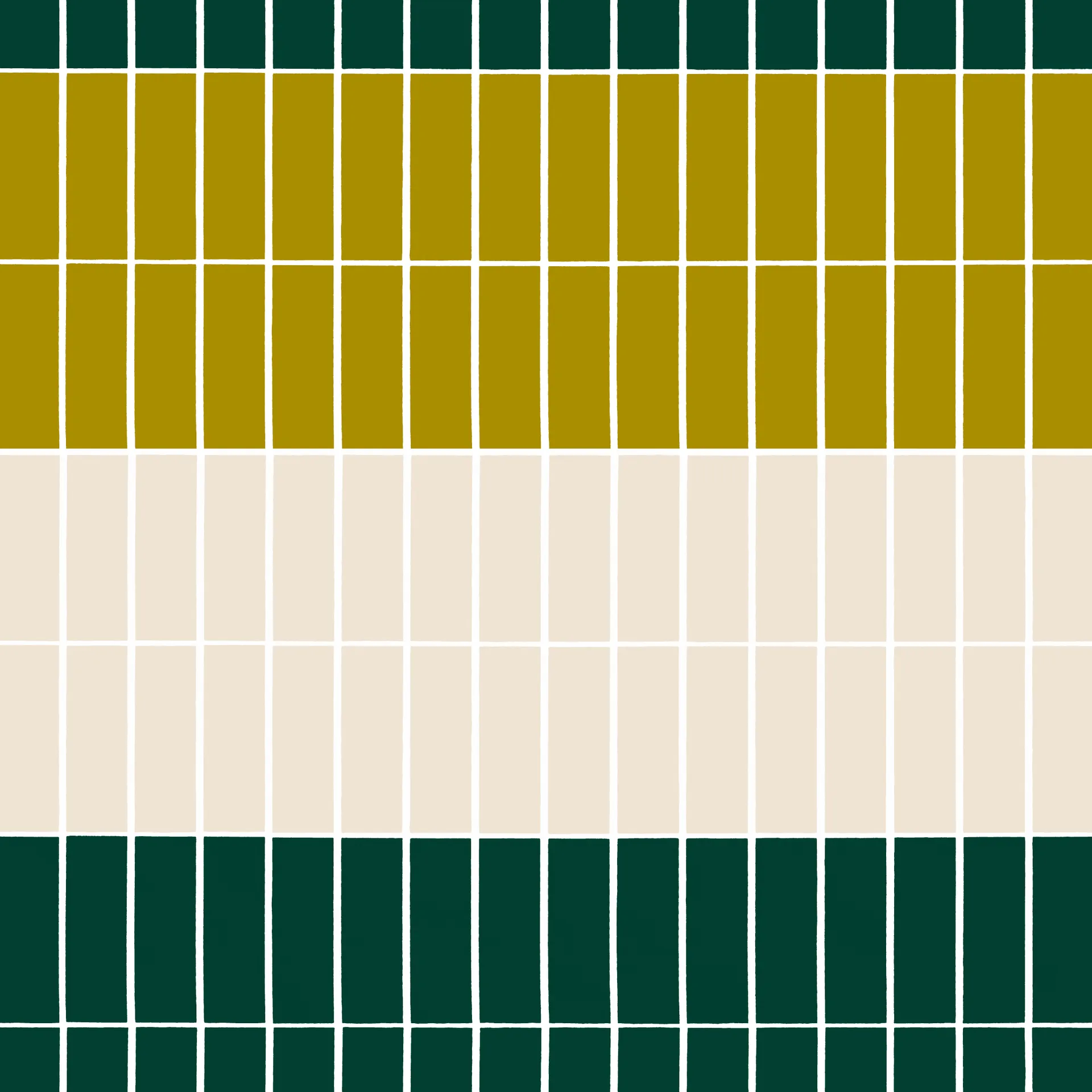 Tiiliskivi stoff, Beige-grønn Marimekko