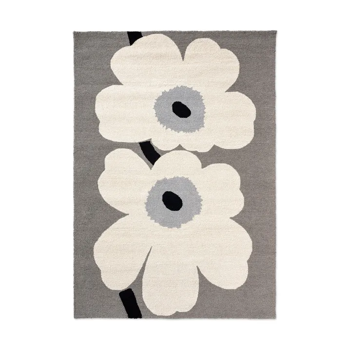 Unikko anniversary teppe outdoor - Grey, 140x200 cm - Marimekko