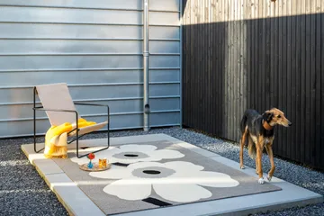 Unikko anniversary teppe outdoor - Grey, 250x350 cm - Marimekko
