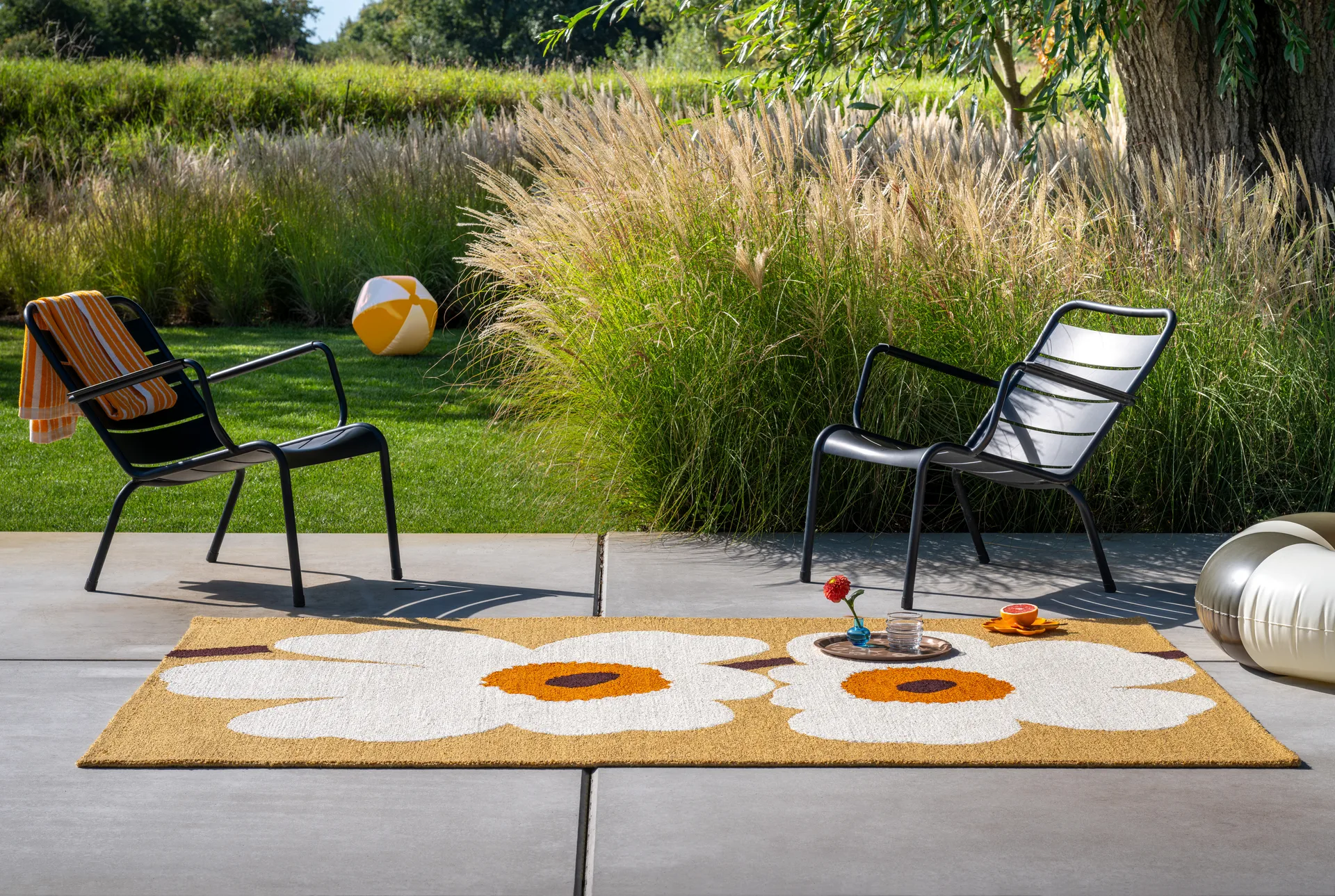 Unikko anniversary teppe outdoor, Honey, 160x230 cm Marimekko