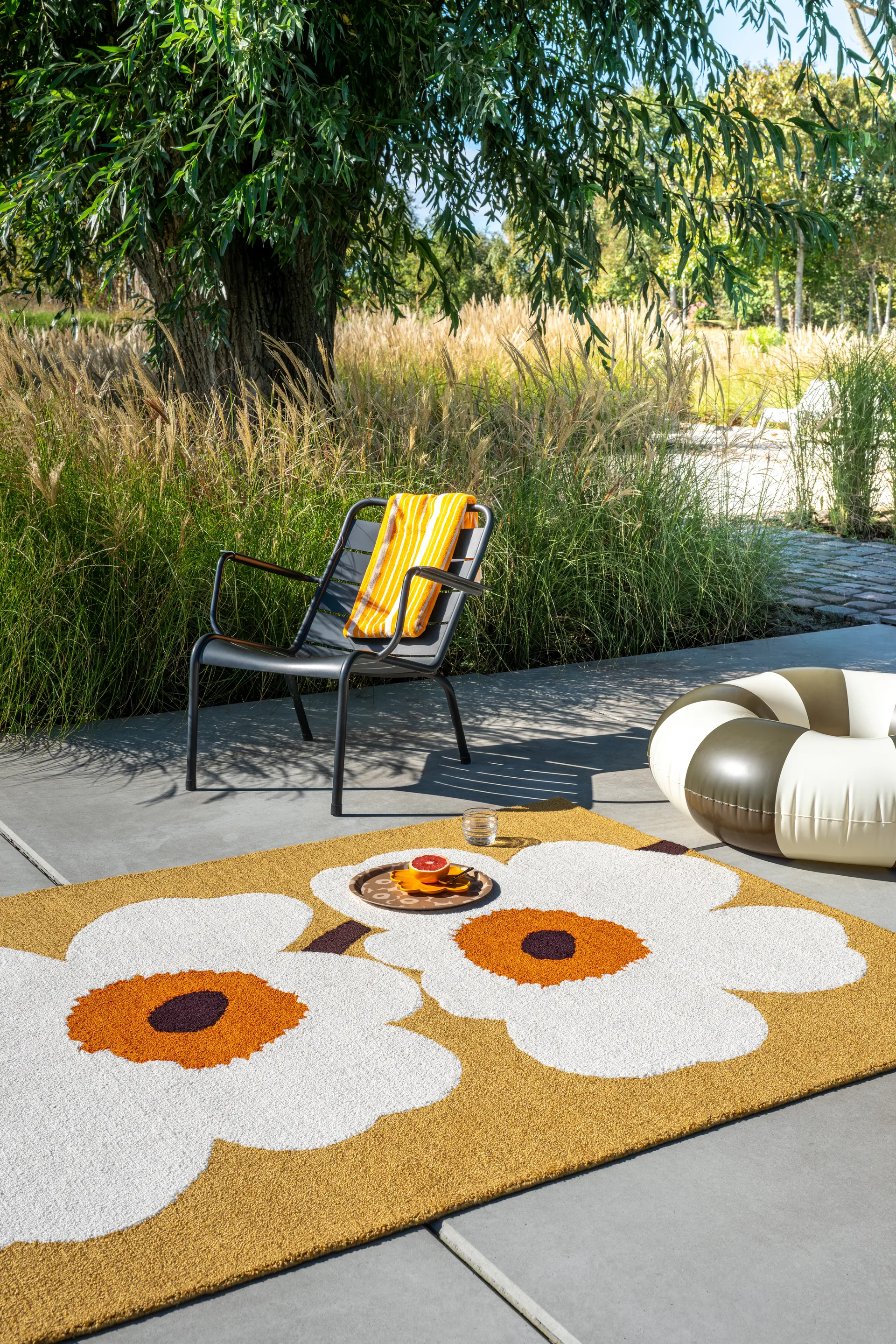 Unikko anniversary teppe outdoor, Honey, 160x230 cm Marimekko