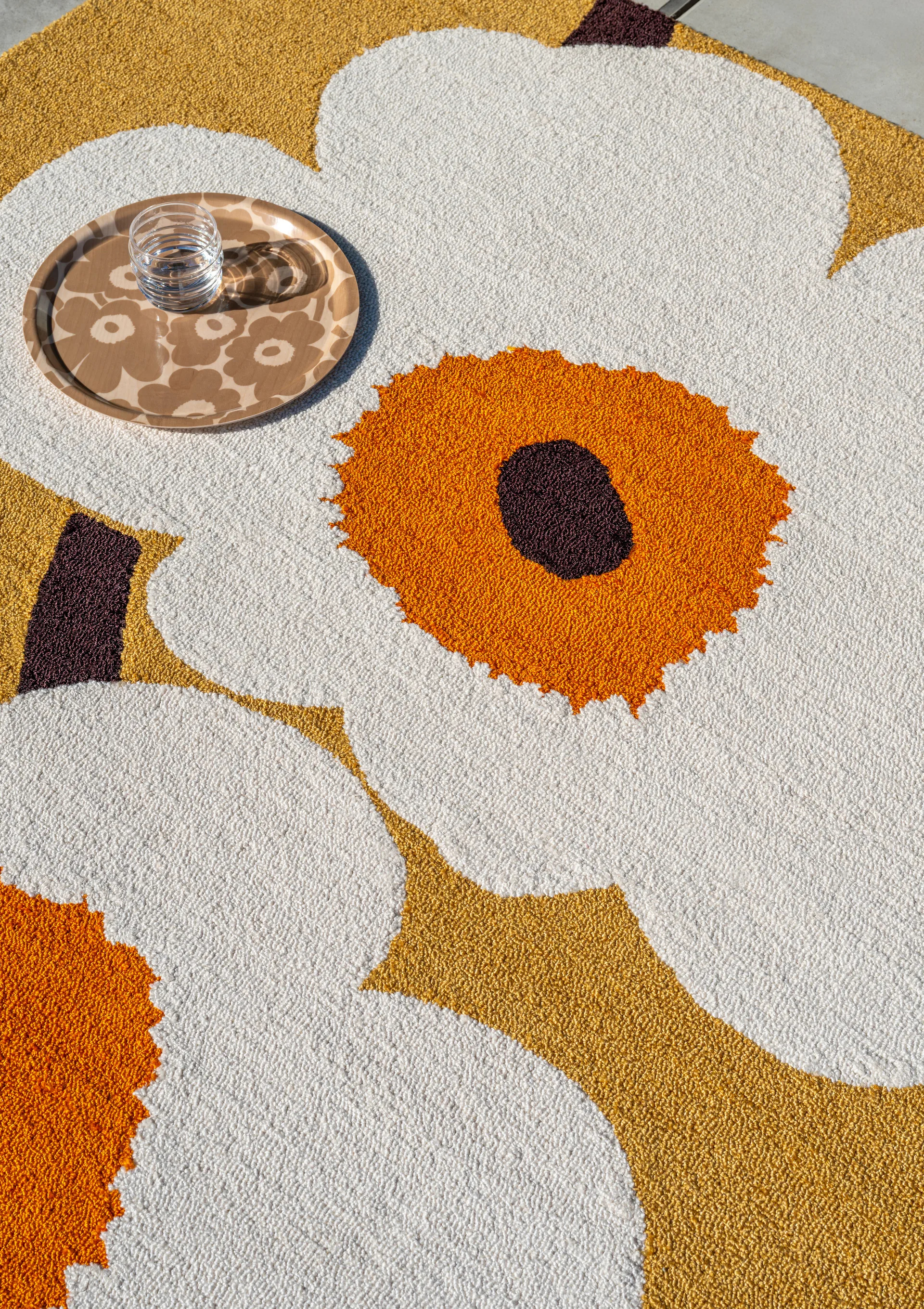 Unikko anniversary teppe outdoor, Honey, 200x280 cm Marimekko