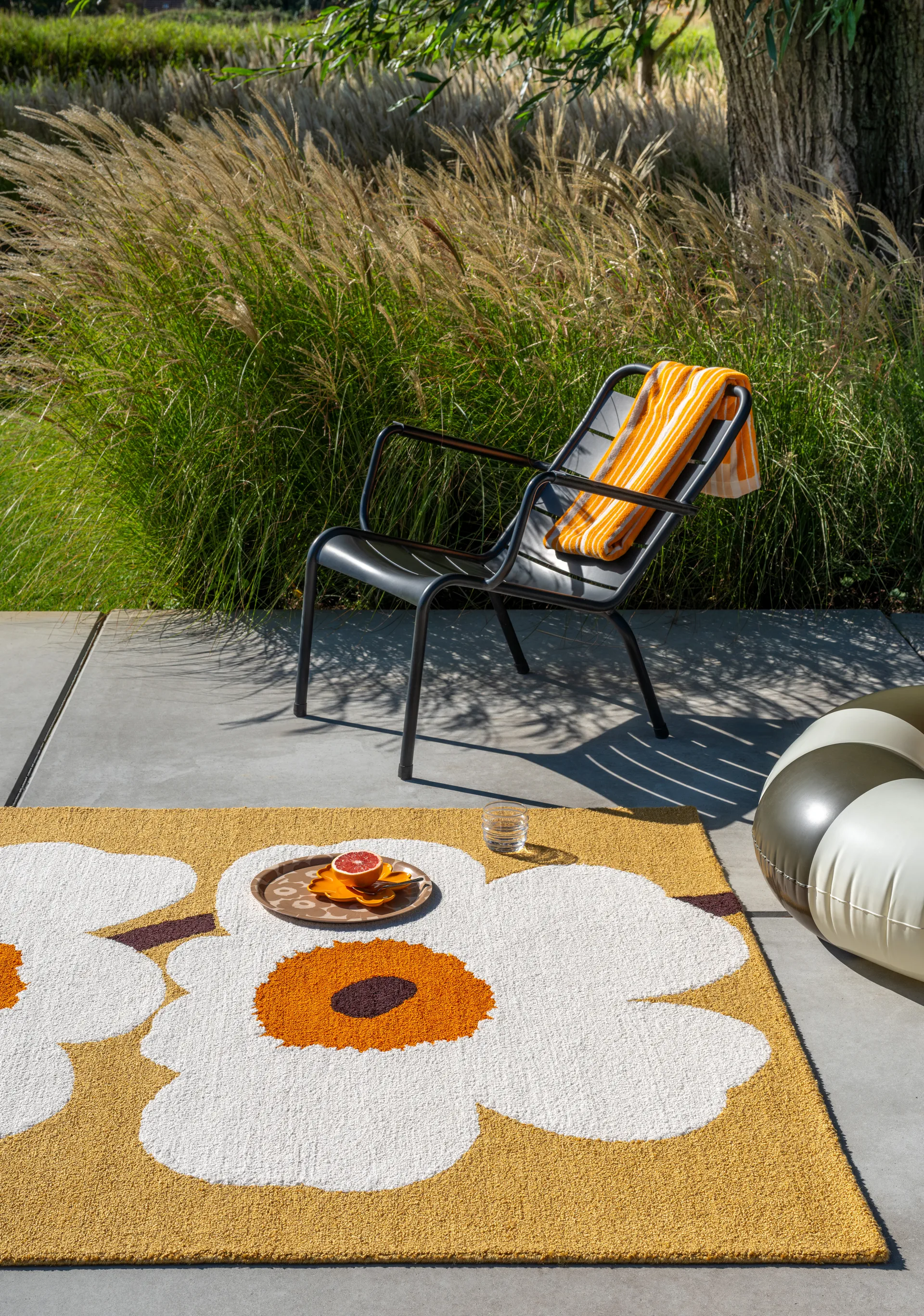 Unikko anniversary teppe outdoor, Honey, 250x350 cm Marimekko