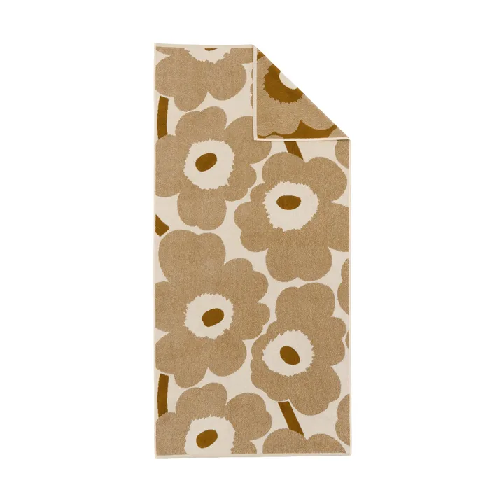 Unikko badehåndkle 70x150 cm - Off white-bronse - Marimekko