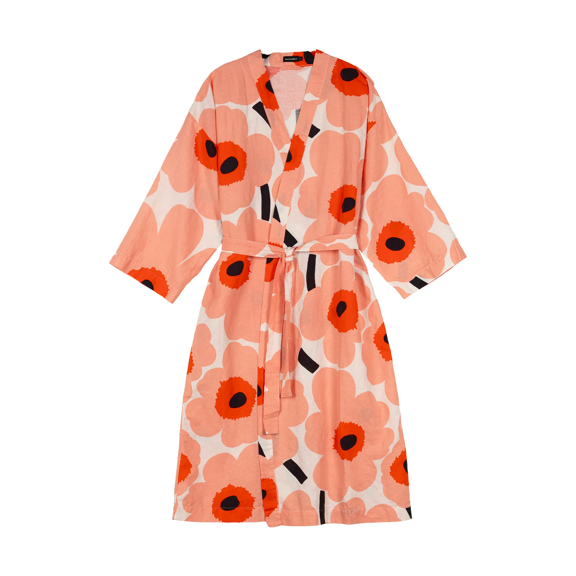 Unikko badekåpe L/XL, Off white-coral-orange red-charcoal Marimekko