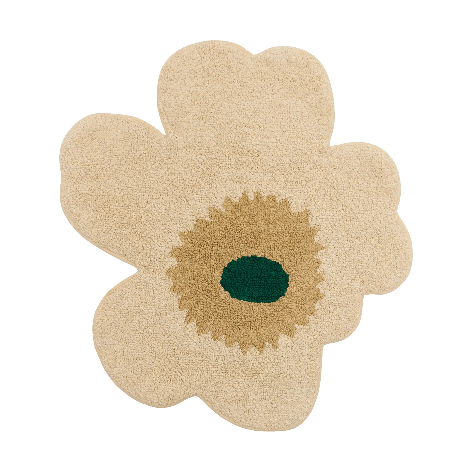 Unikko baderomsmatte 73x74 cm, Hay-sand-emerald Marimekko