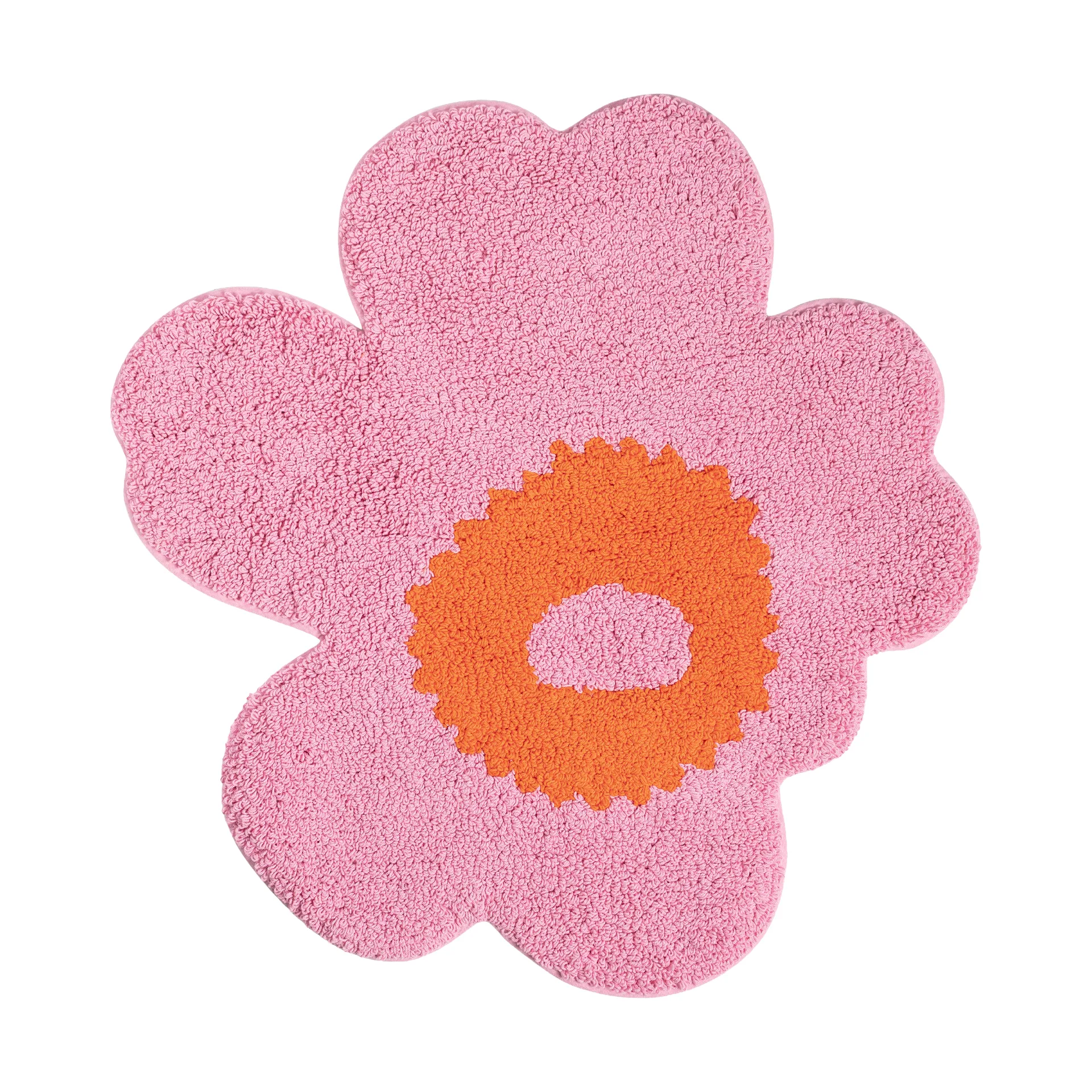 Unikko baderomsmatte 73x74 cm, Pink-orange Marimekko