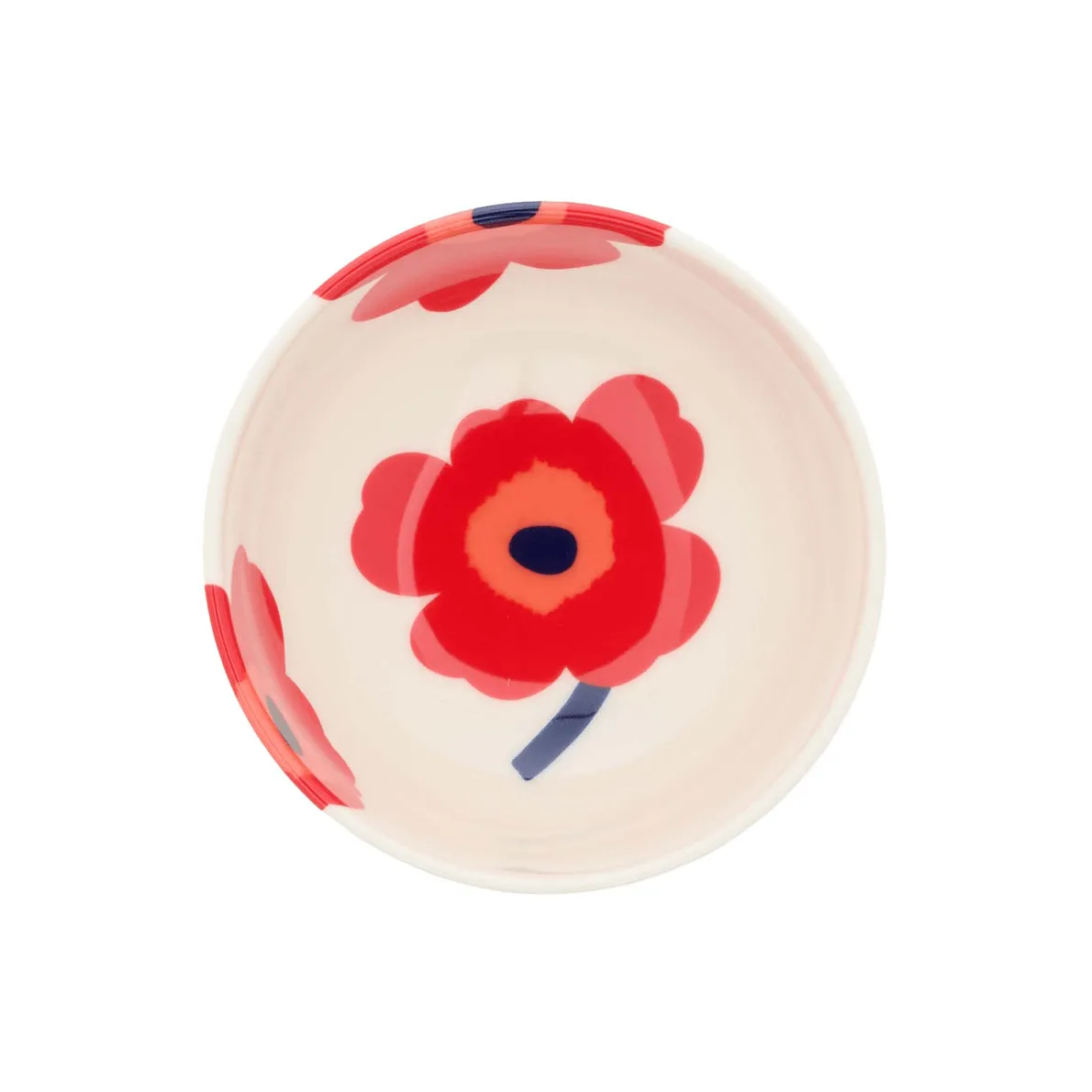 Unikko bolle 3 dl, White-red-blue Marimekko