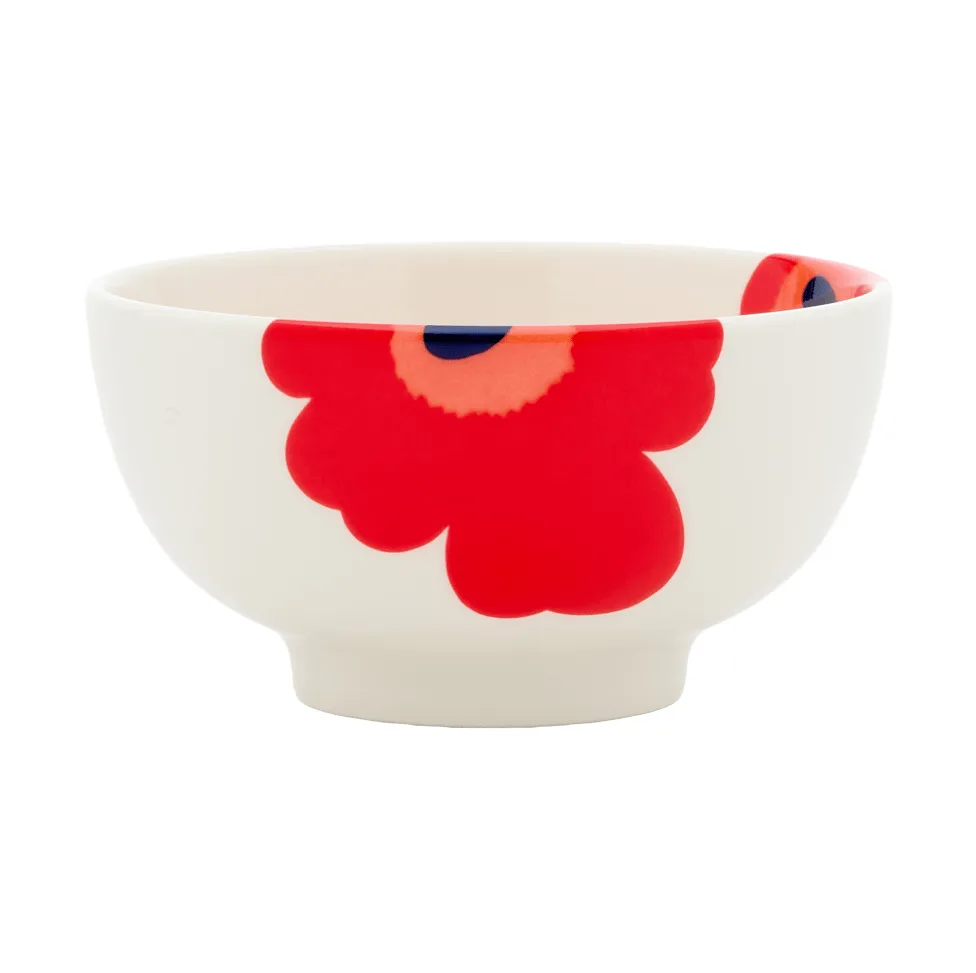 Unikko bolle 3 dl, White-red-blue Marimekko