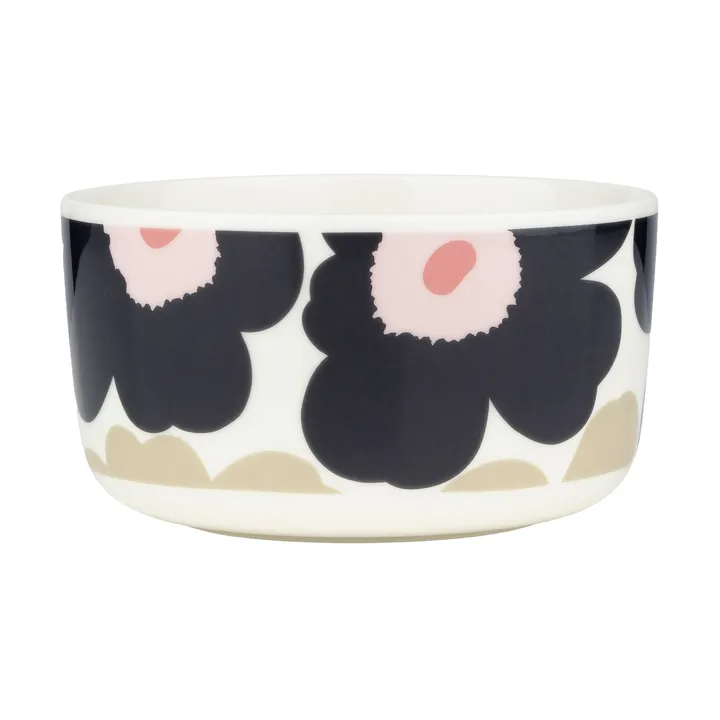 Unikko bolle 5 dl - Off white-charcoal-sand-pink - Marimekko